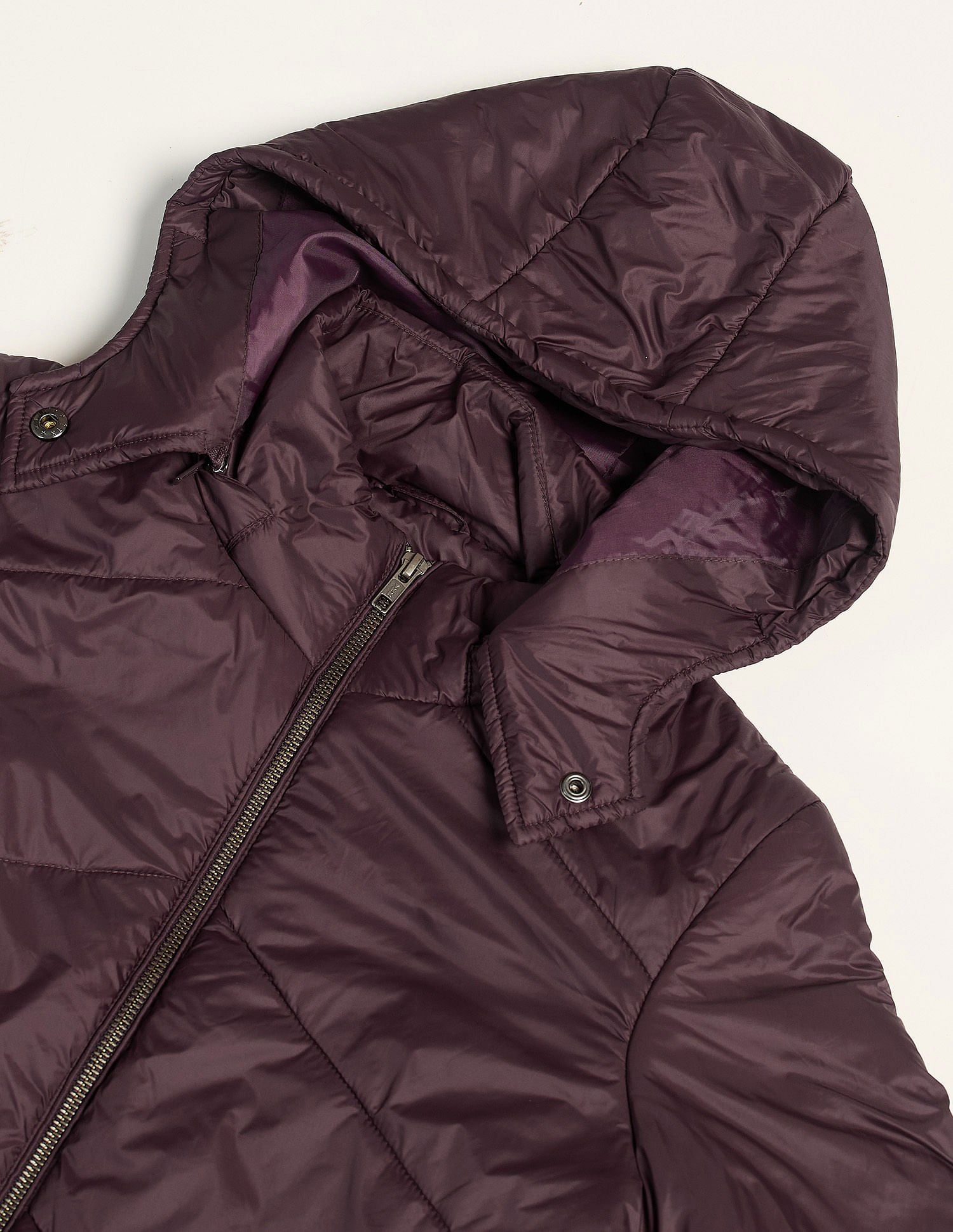 Detachable Hood Puffer Jacket Wine - U.S. POLO ASSN. | Large