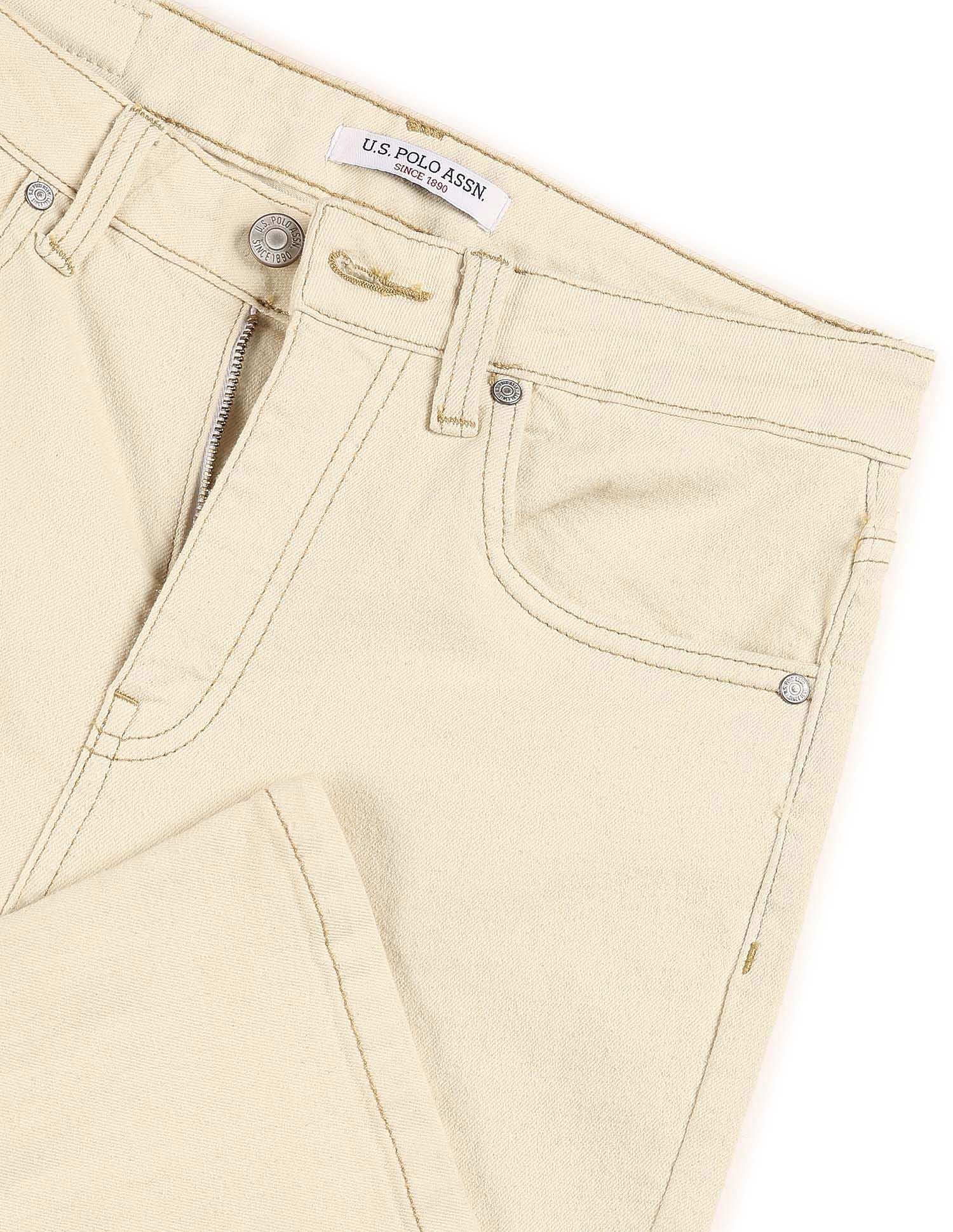 High Rise Flared Fit Jeans Ecru - U.S. POLO ASSN. | Large