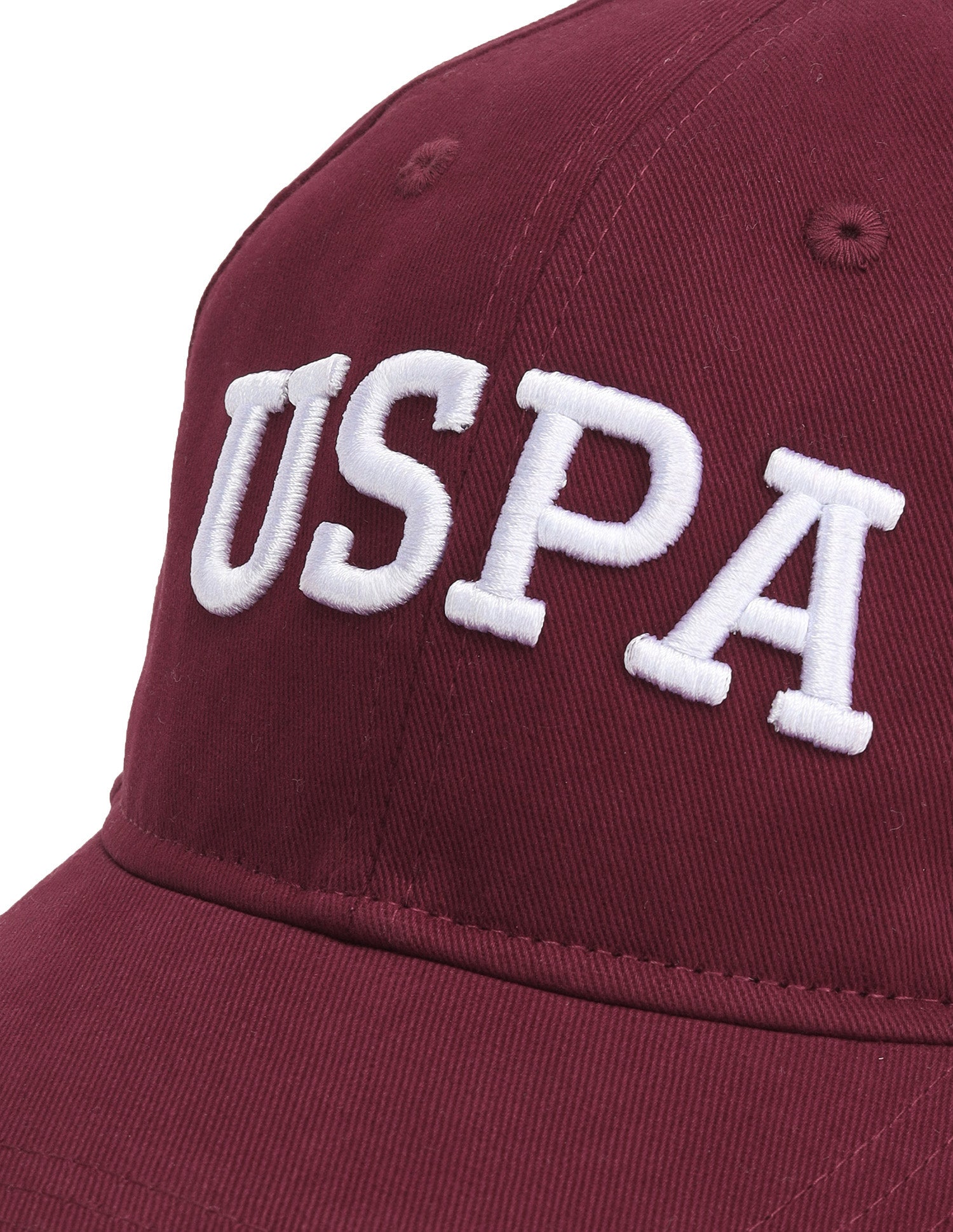 Brand Embroidered Twill Cap Maroon - U.S. Polo Assn. India | Large