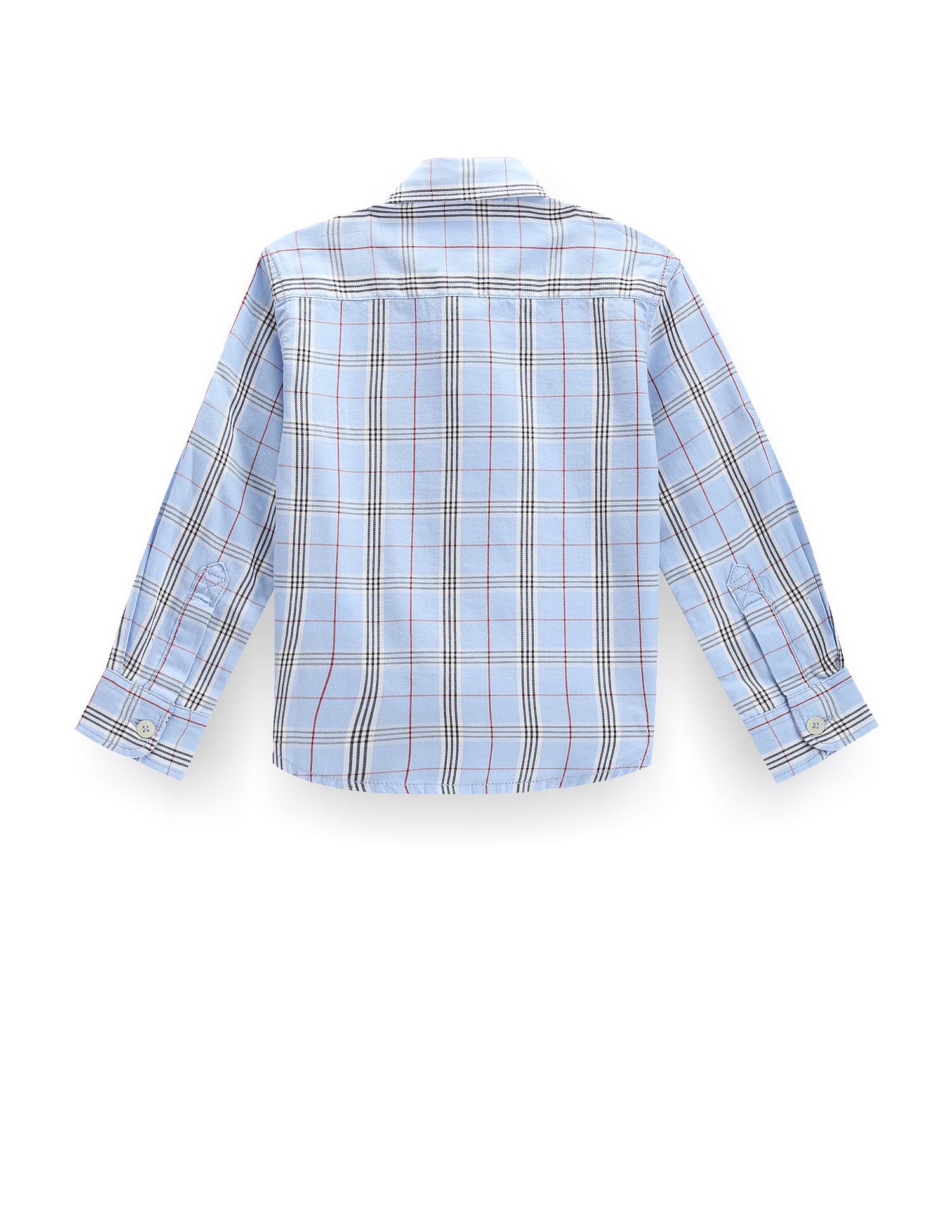 Boys Plaid Check Super Slim Fit Shirt Light Blue - U.S. POLO ASSN. | Large