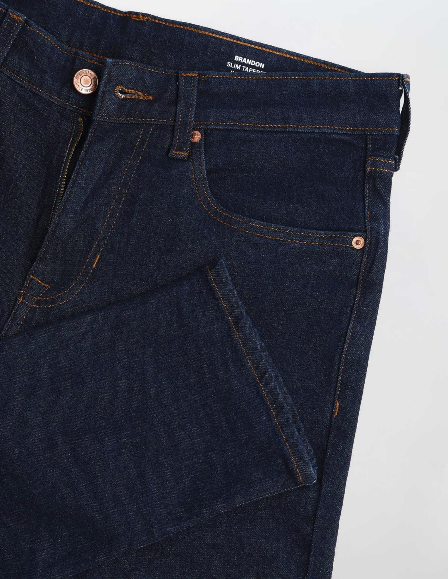 Brandon Slim Tapered Fit Blue Jeans Dark Blue - U.S. POLO ASSN. | Large