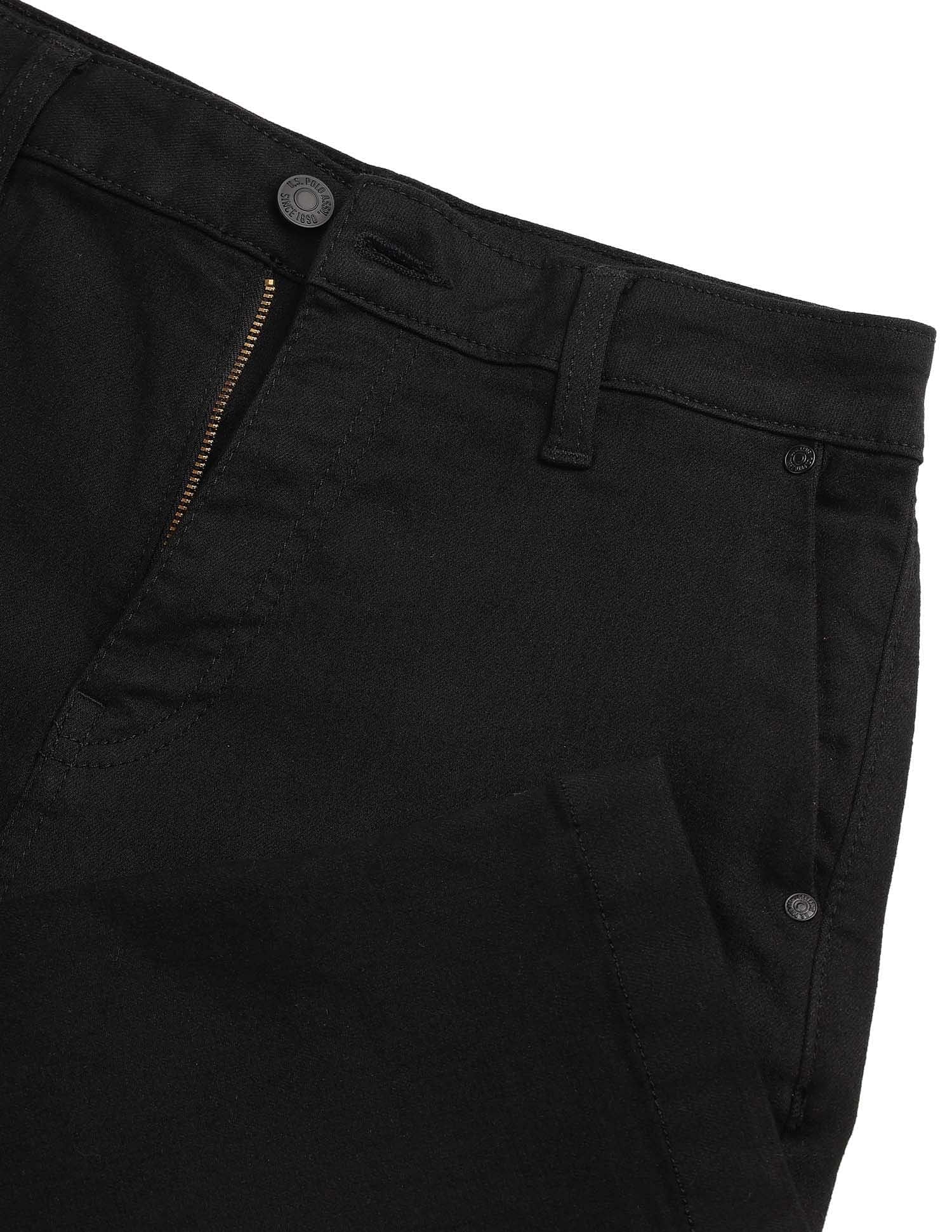 High Rise Wide Leg Jeans Black - U.S. POLO ASSN. | Large