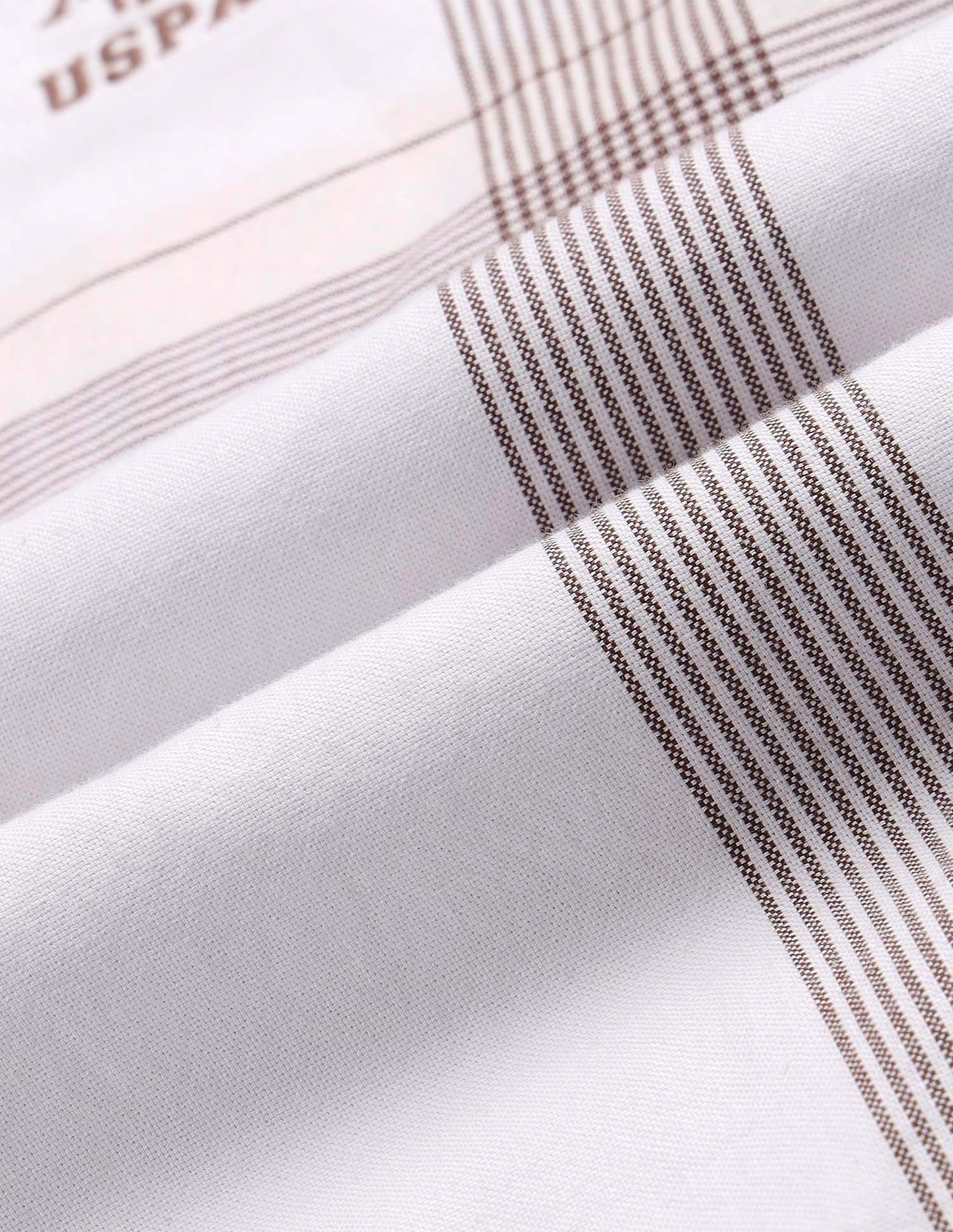 Vertical Striped Equestrian Aisle Theater Shirt White - U.S. POLO ASSN. | Large