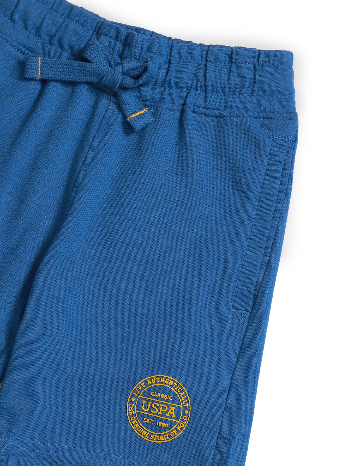 Pure Cotton Mid Rise IKSA Shorts - Pack Of 1 Blue - U.S. POLO ASSN. | Large