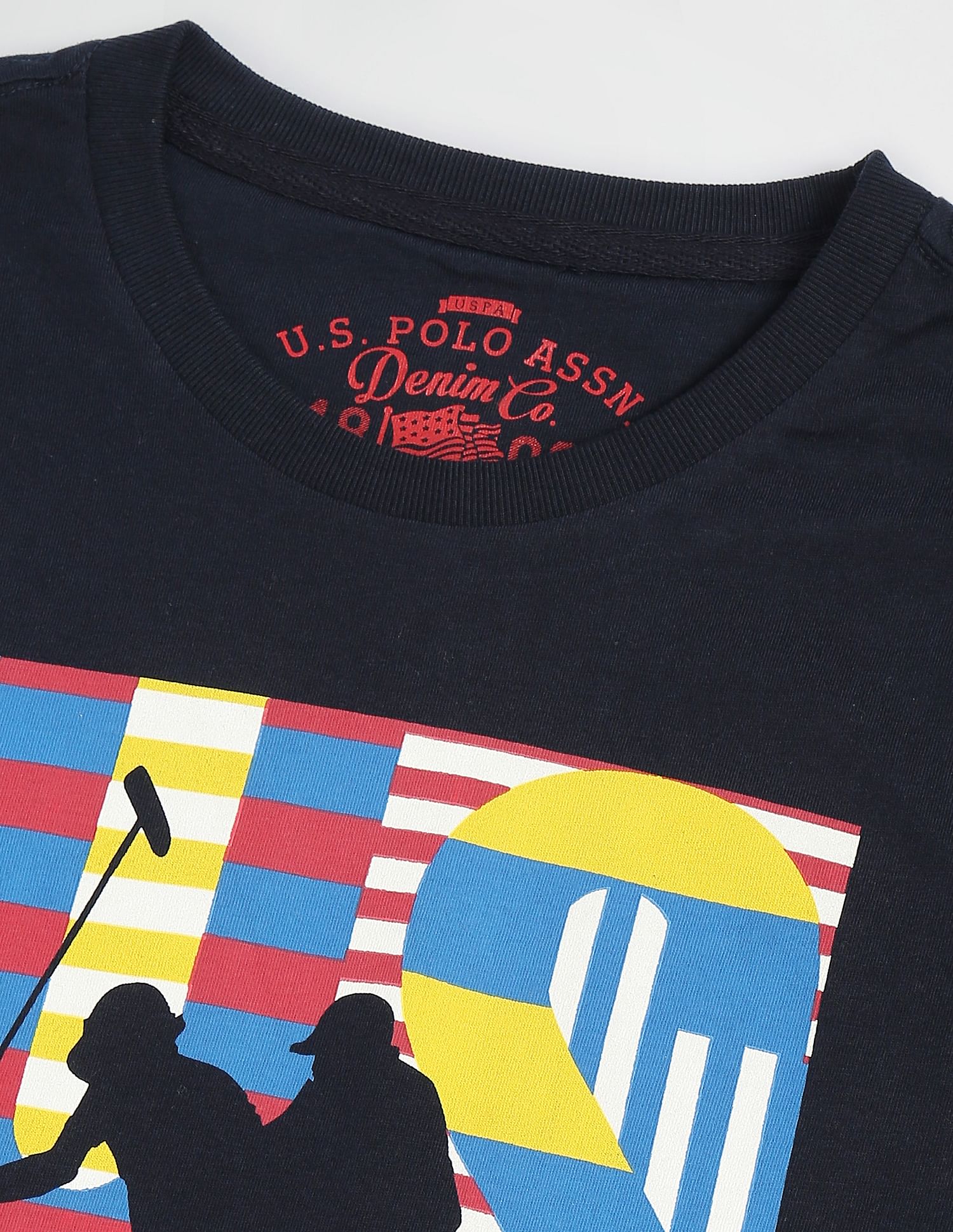 Graphic Print Cotton T-Shirt Navy - U.S. POLO ASSN. | Large