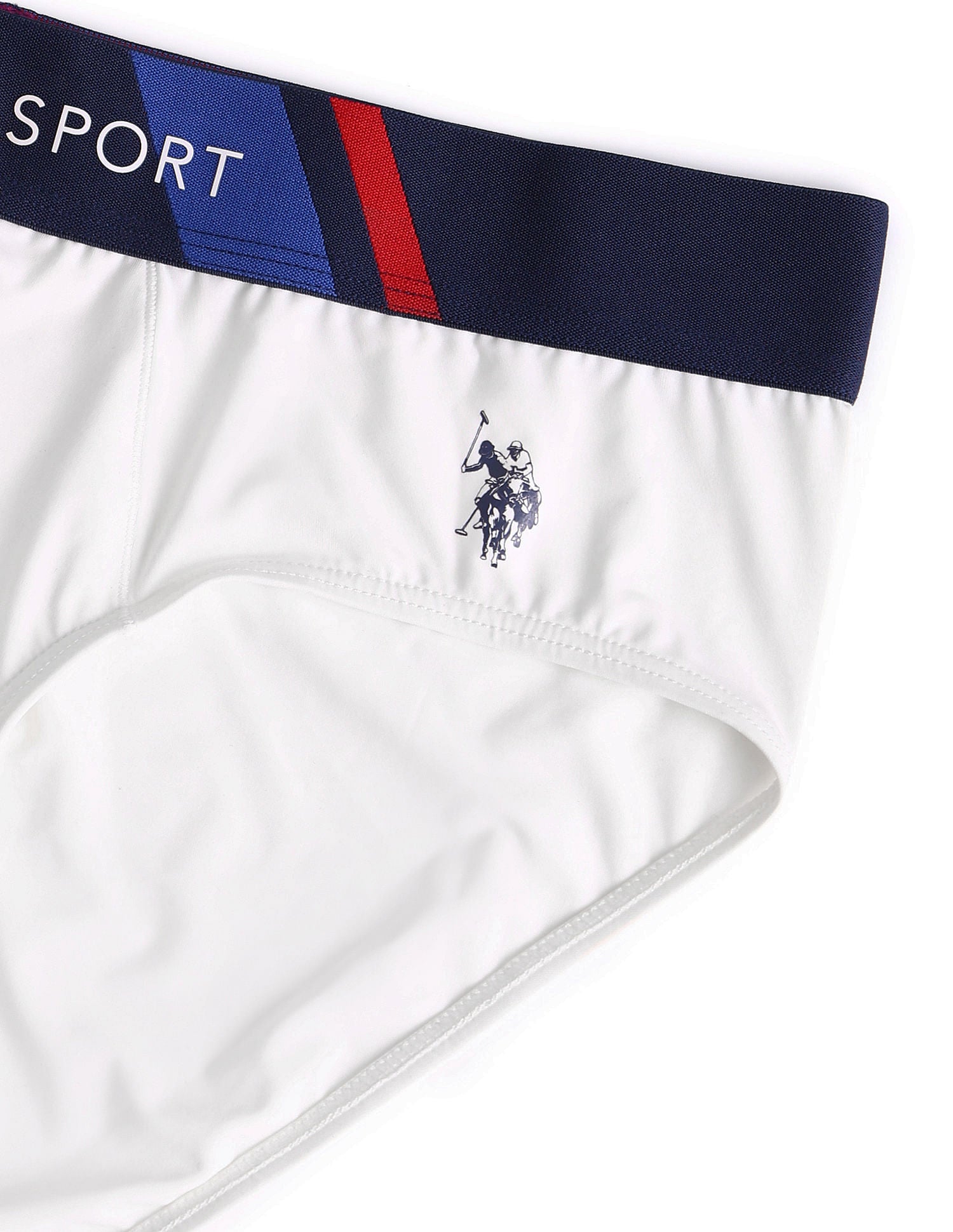 Micro Fibre Sports High Stretch Brief White - U.S. POLO ASSN. | Large