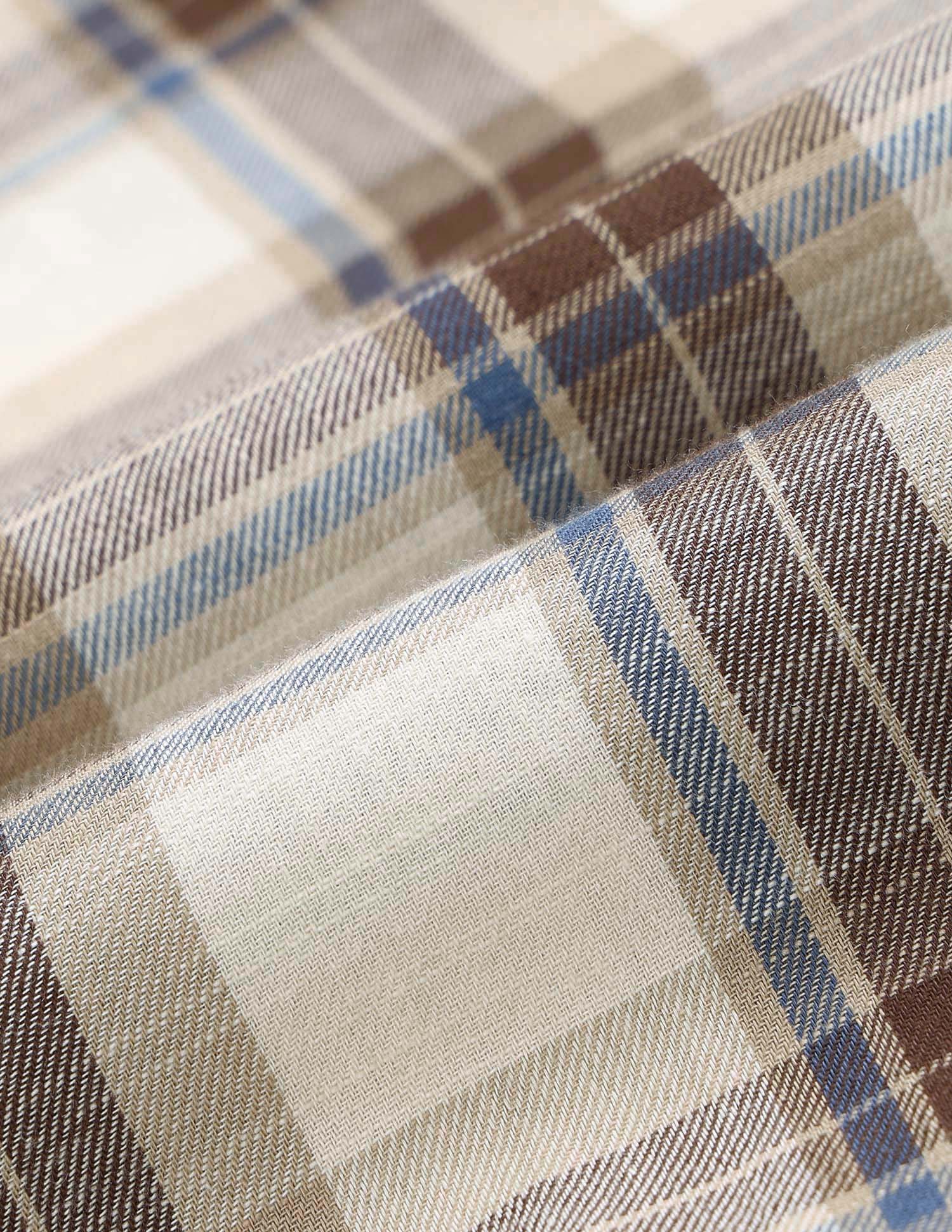 Plaid Checked Pure Cotton Shirt Off White - U.S. Polo Assn. India | Large