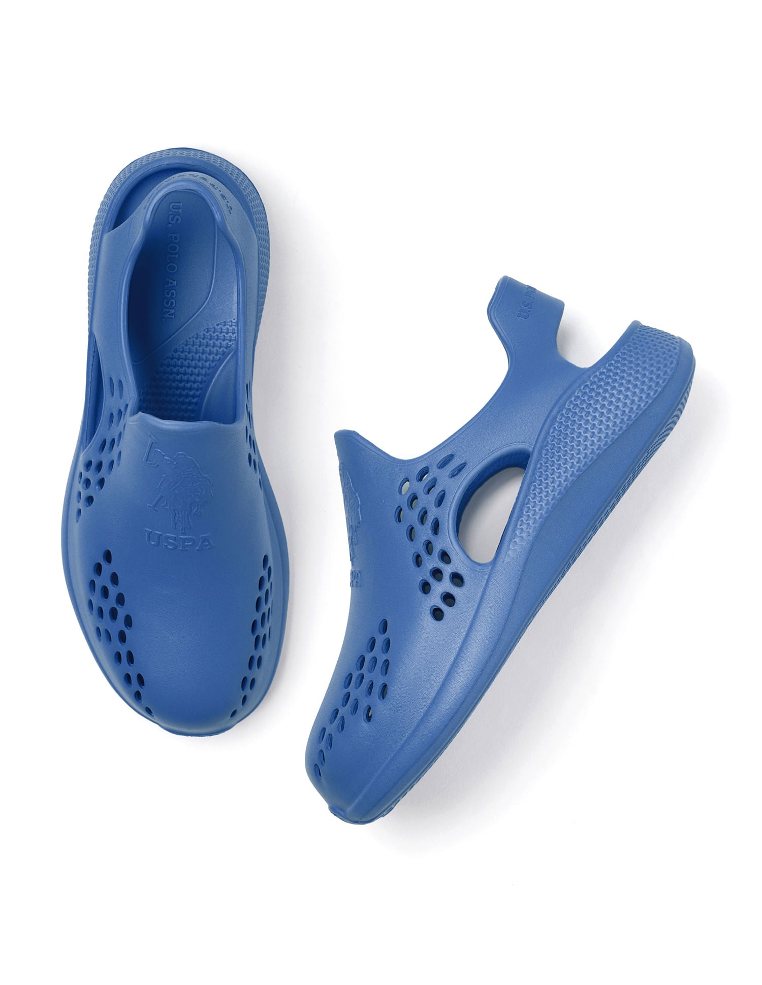 Men Noan Royal Blue Foam Walk Clogs Blue - U.S. Polo Assn. India | Large