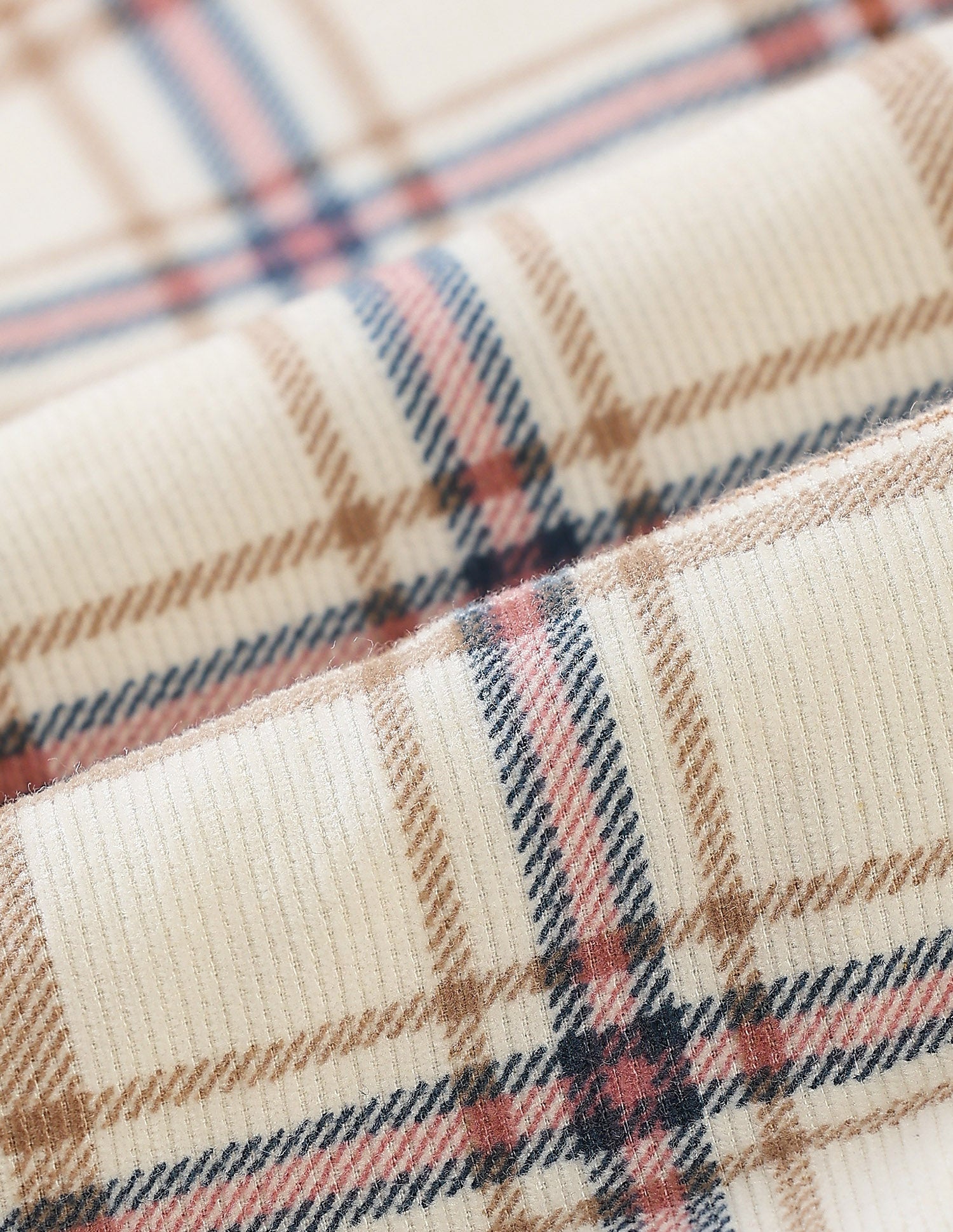 Corduroy Plaid Checked Shirt Off White - U.S. Polo Assn. India | Large