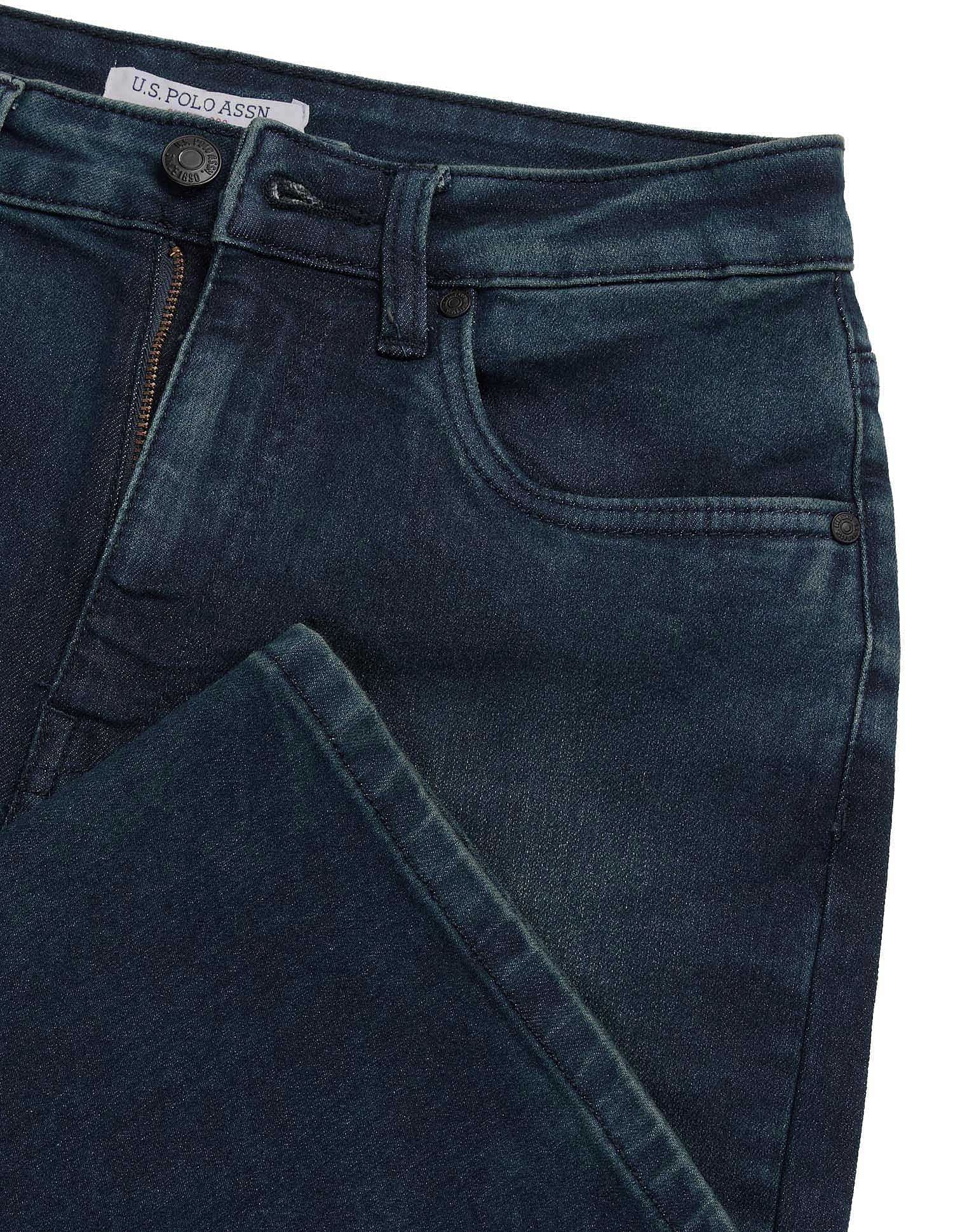 High Rise Straight Fit Jeans Dark Blue - U.S. POLO ASSN. | Large