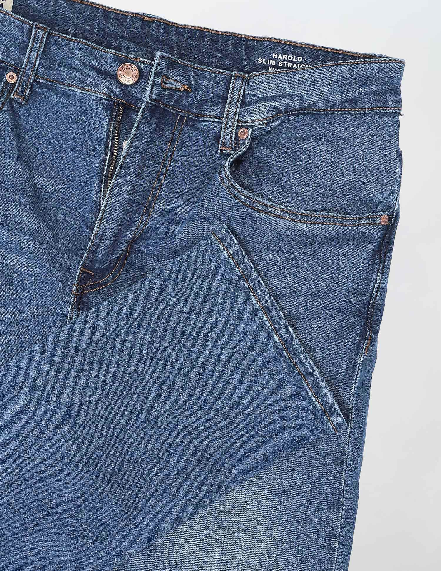 Harold Slim Straight Fit Blue Jeans Indigo - U.S. POLO ASSN. | Large