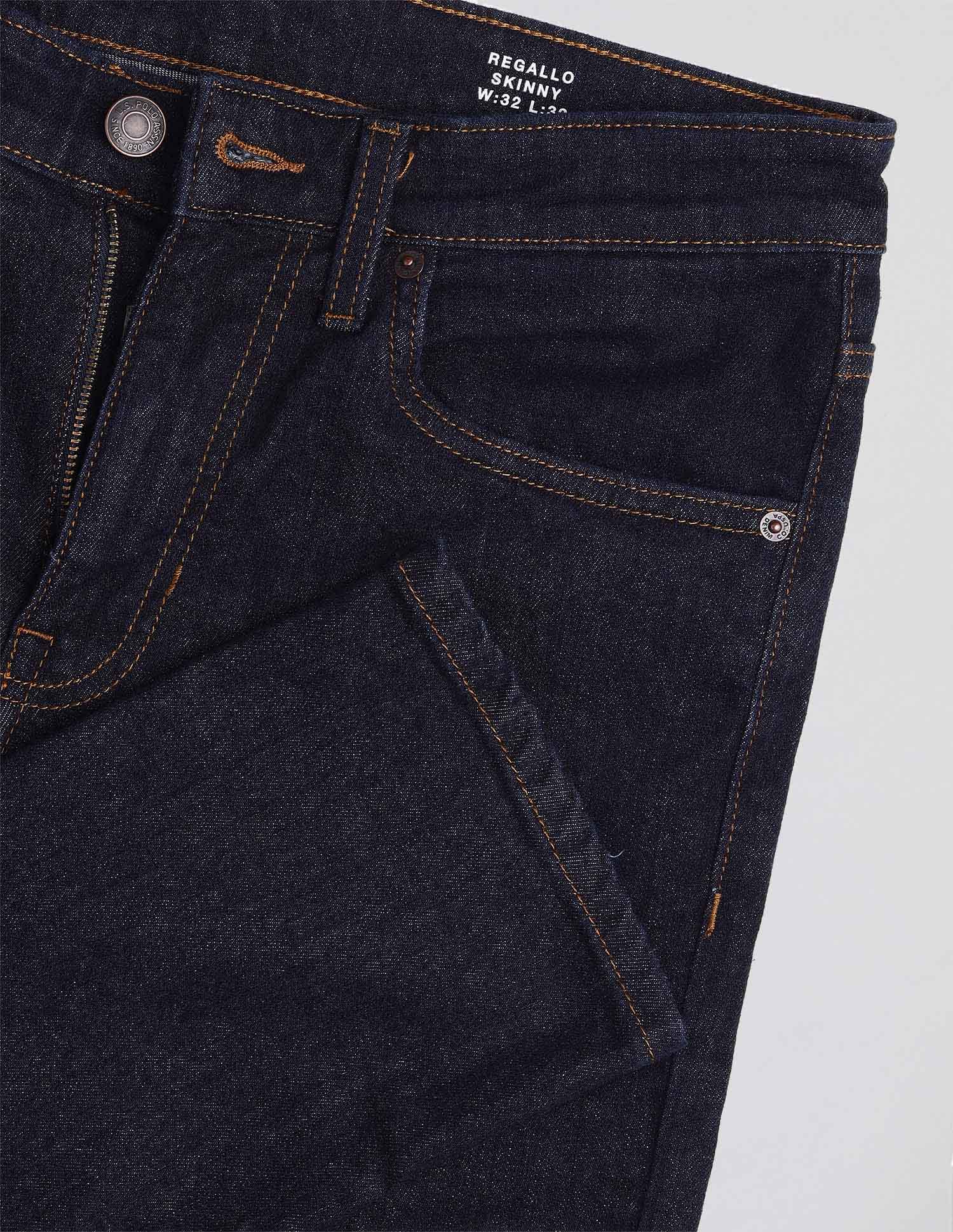 Regallo Skinny Fit Blue Jeans Dark Blue - U.S. Polo Assn. India | Large