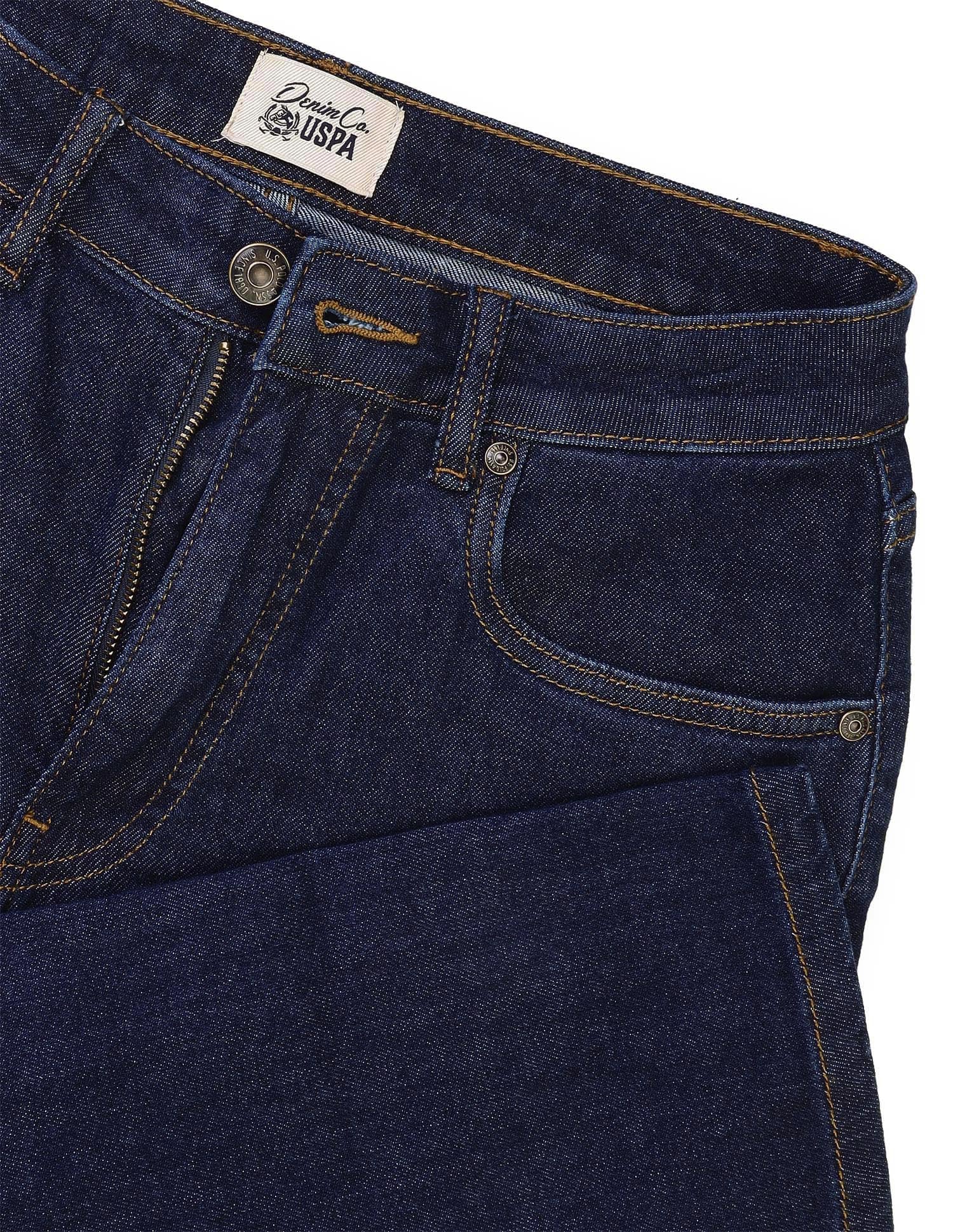 Wide Leg Fit Blue Jeans Dark Blue - U.S. Polo Assn. India | Large