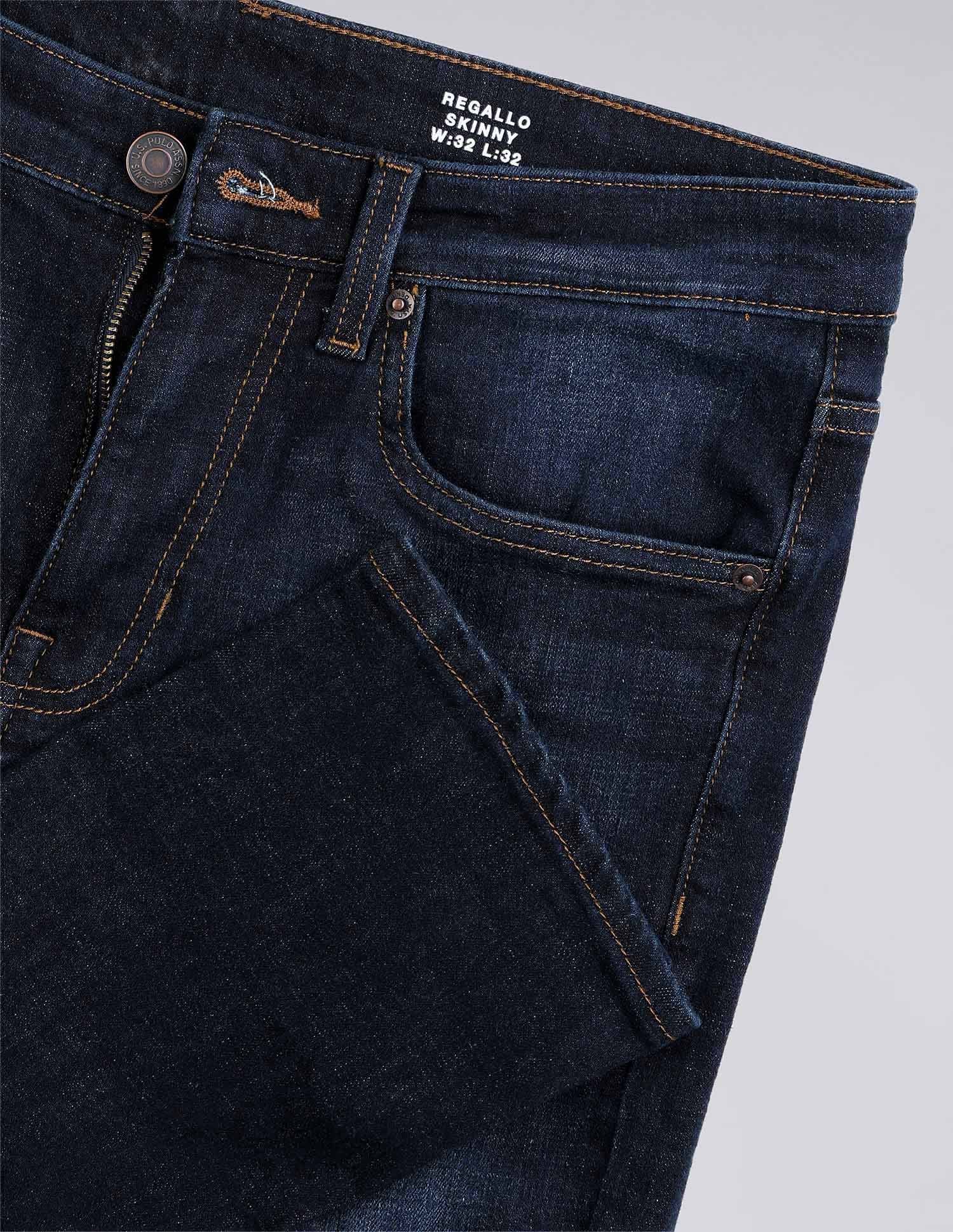 Regallo Skinny Fit Blue Jeans Dark Blue - U.S. Polo Assn. India | Large