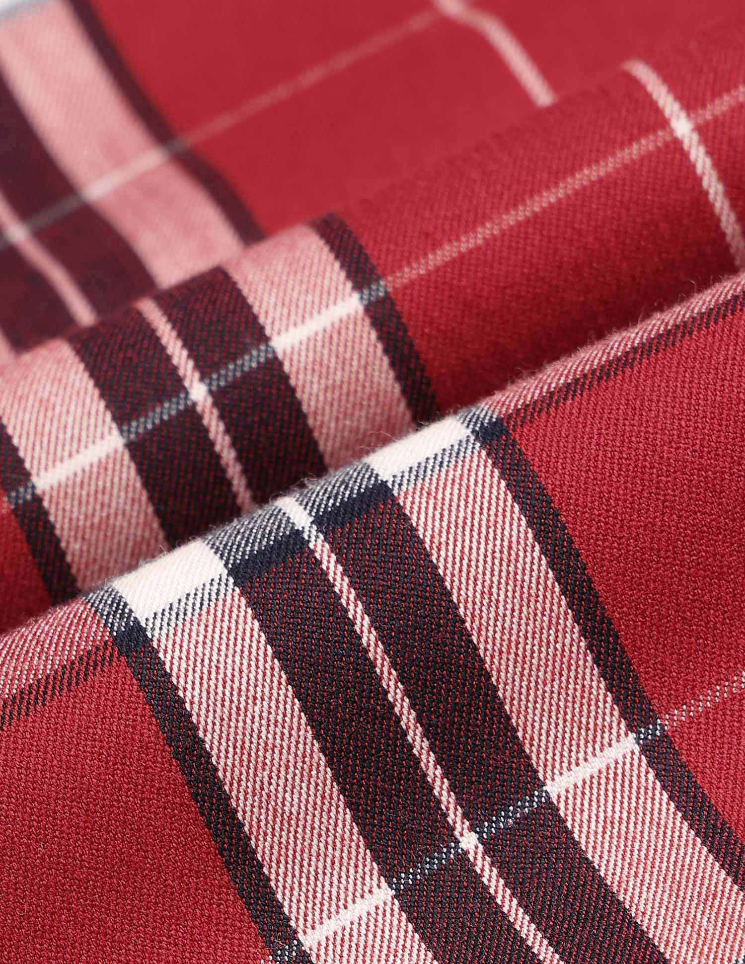 Plaid Checked Tailored Fit Shirt Red - U.S. Polo Assn. India | Large
