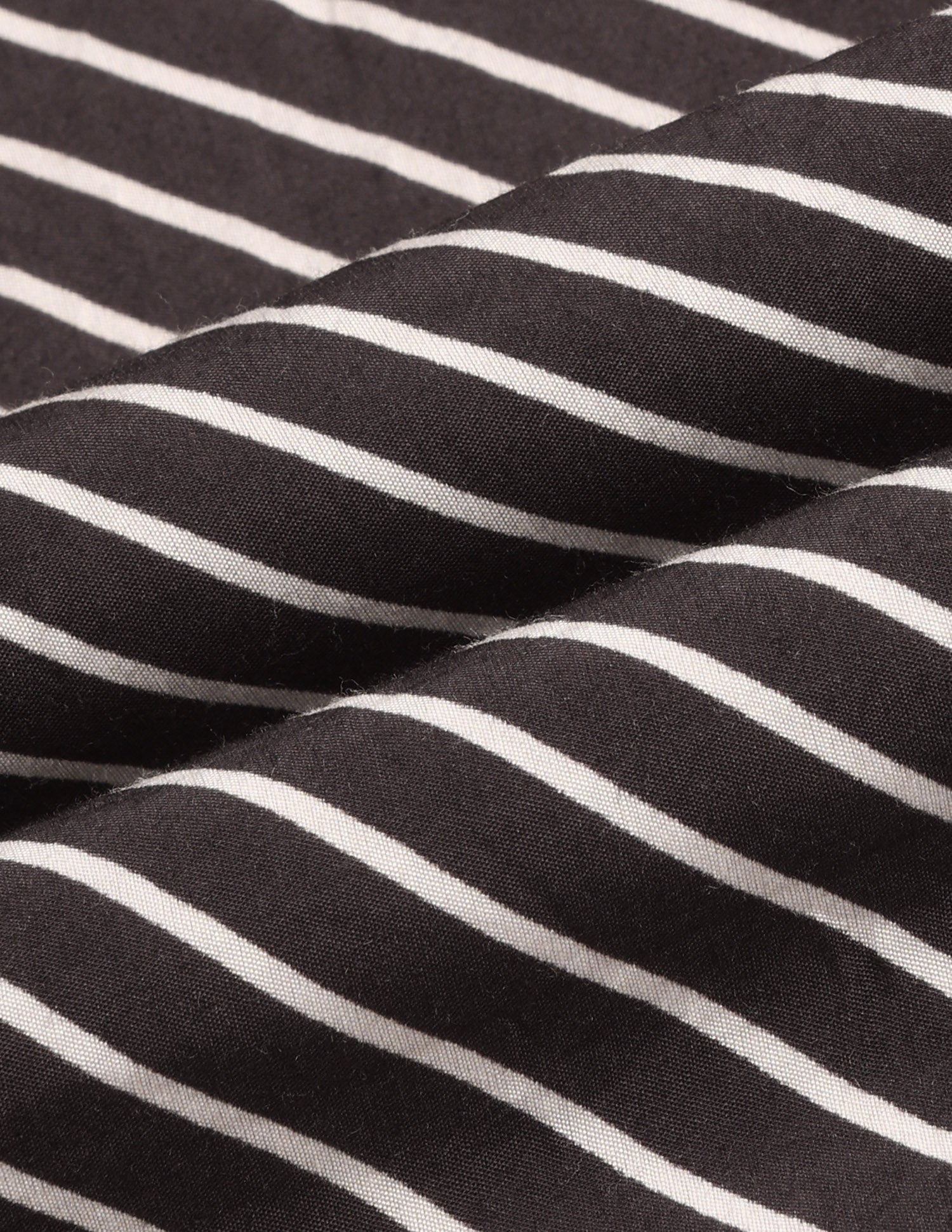Diagonal Striped Boxy Fit Shirt Black - U.S. Polo Assn. India | Large