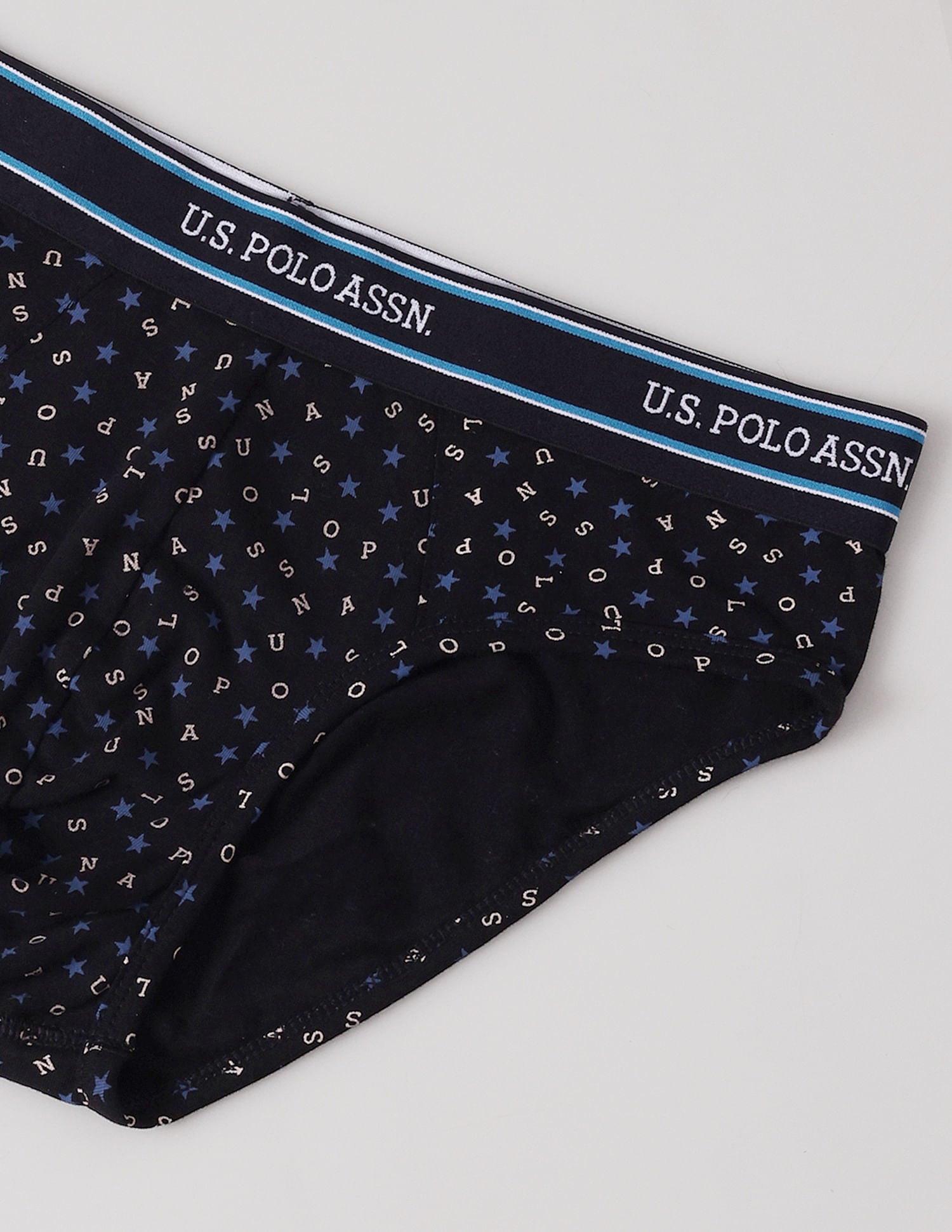 Printed Cotton Stretch Jersey I615 Briefs - Pack Of 1 Black - U.S. POLO ASSN. | Large