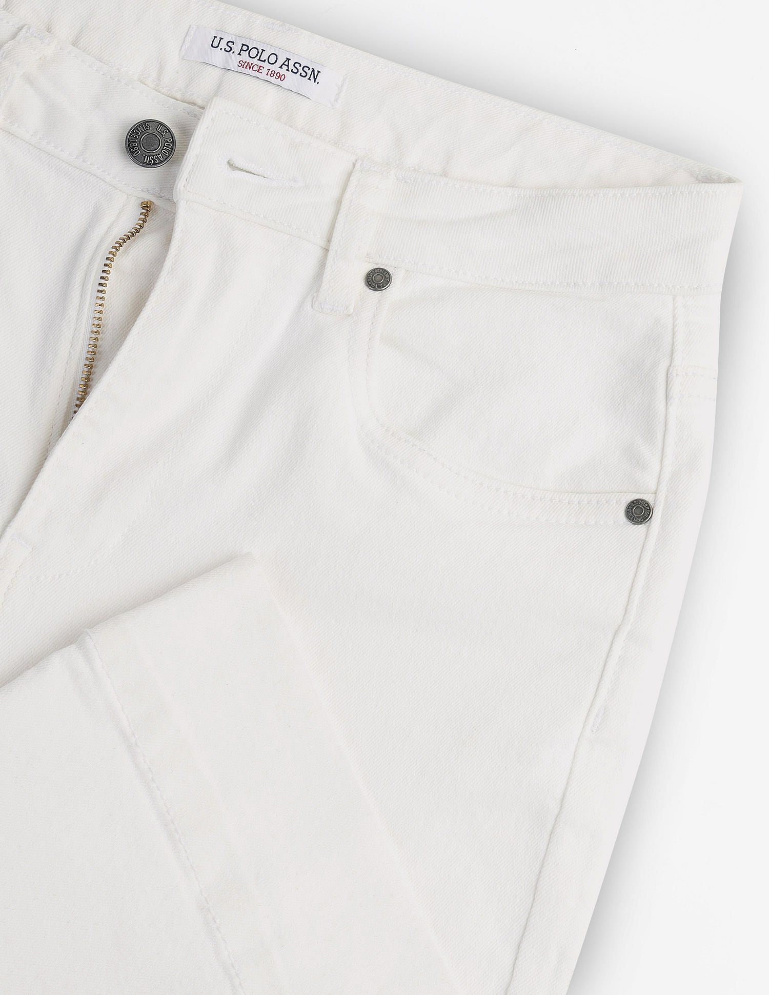 Flared Fit White Jeans White - U.S. POLO ASSN. | Large