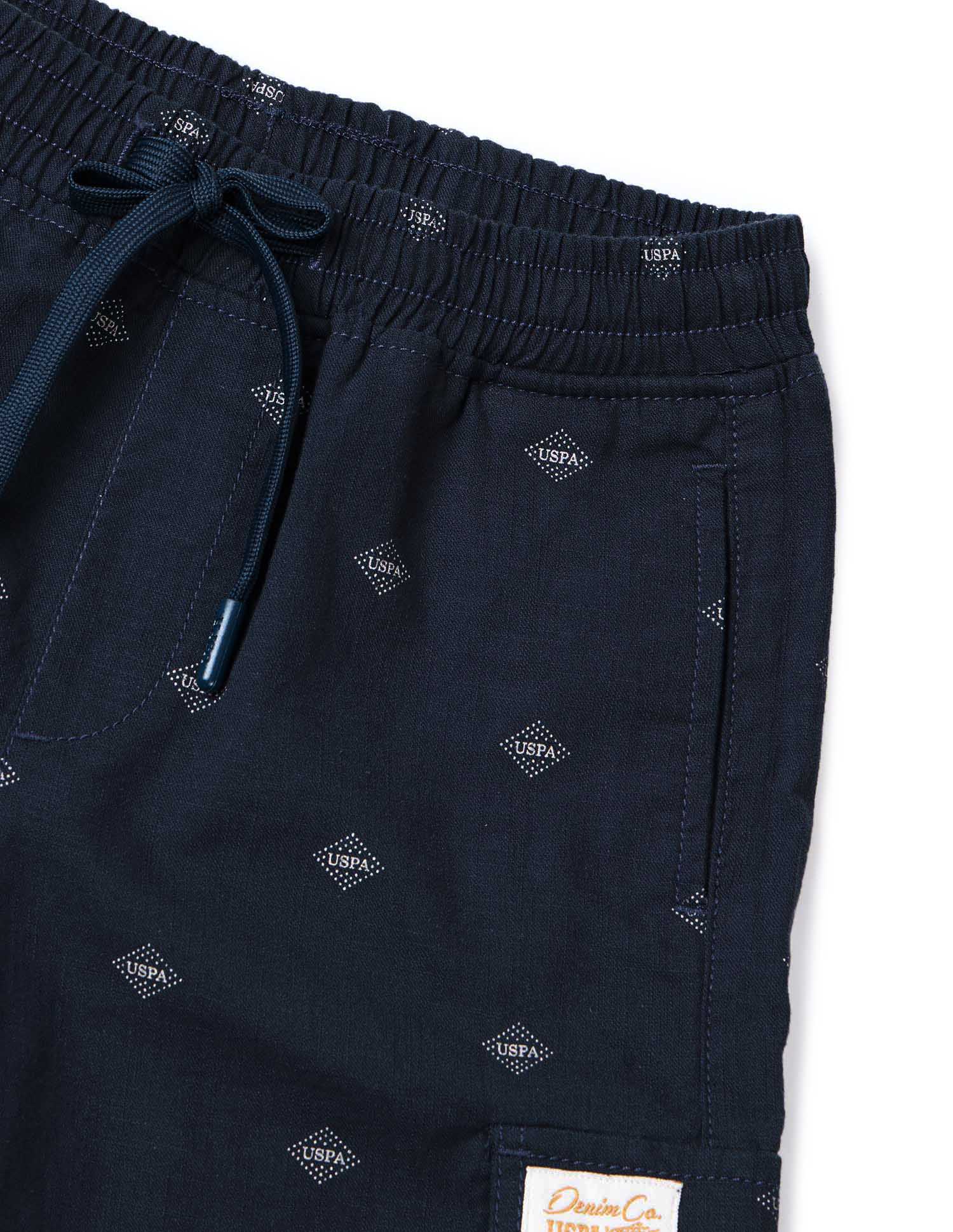 Boys Brand Printed Regular Fit Shorts Navy - U.S. POLO ASSN. | Large