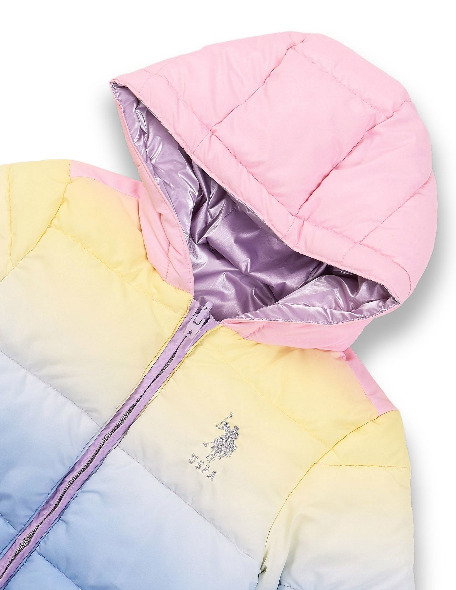 Girls Hooded Ombre Jacket Ombre - U.S. POLO ASSN. | Large