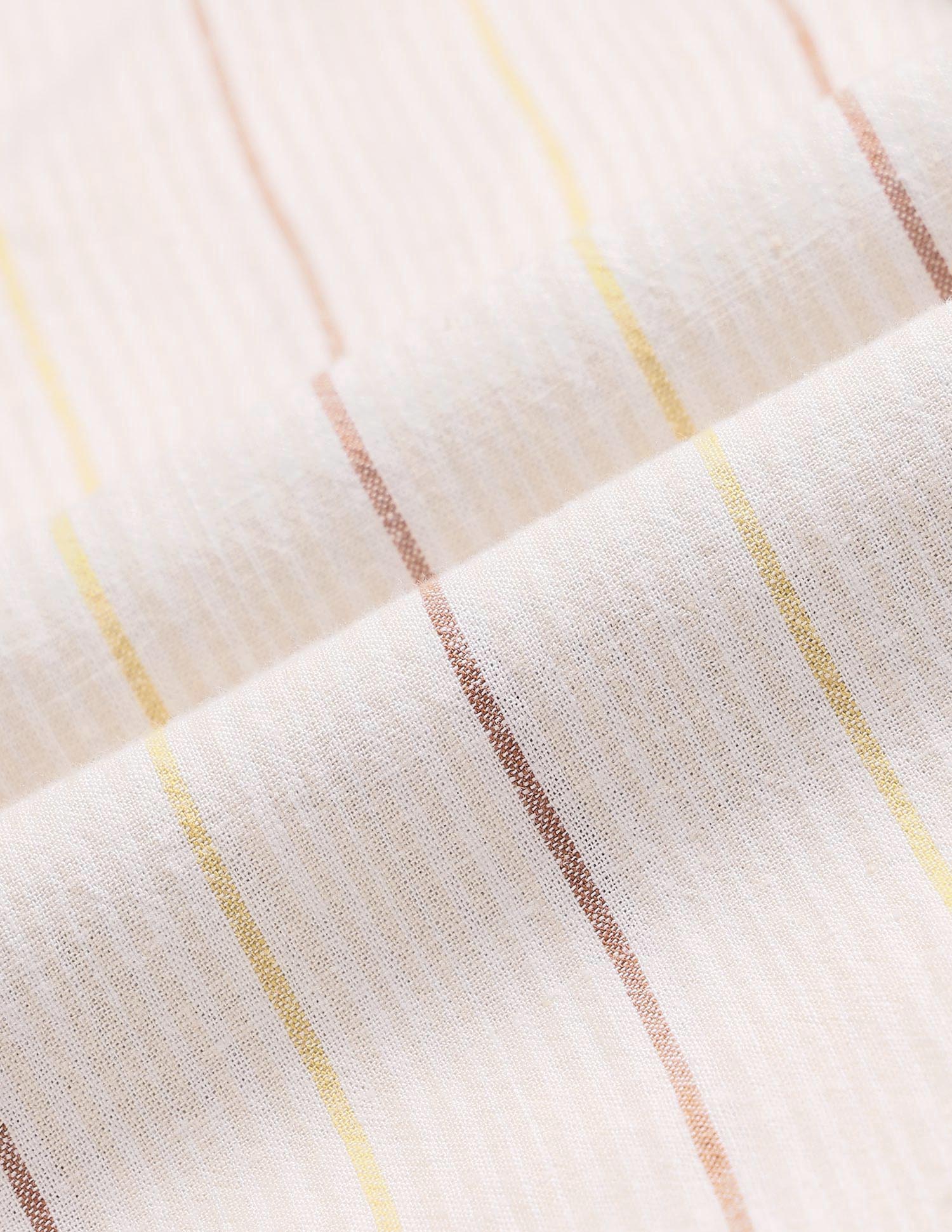 Boys Vertical Striped Regular Fit Shirt Yellow - U.S. POLO ASSN. | Large