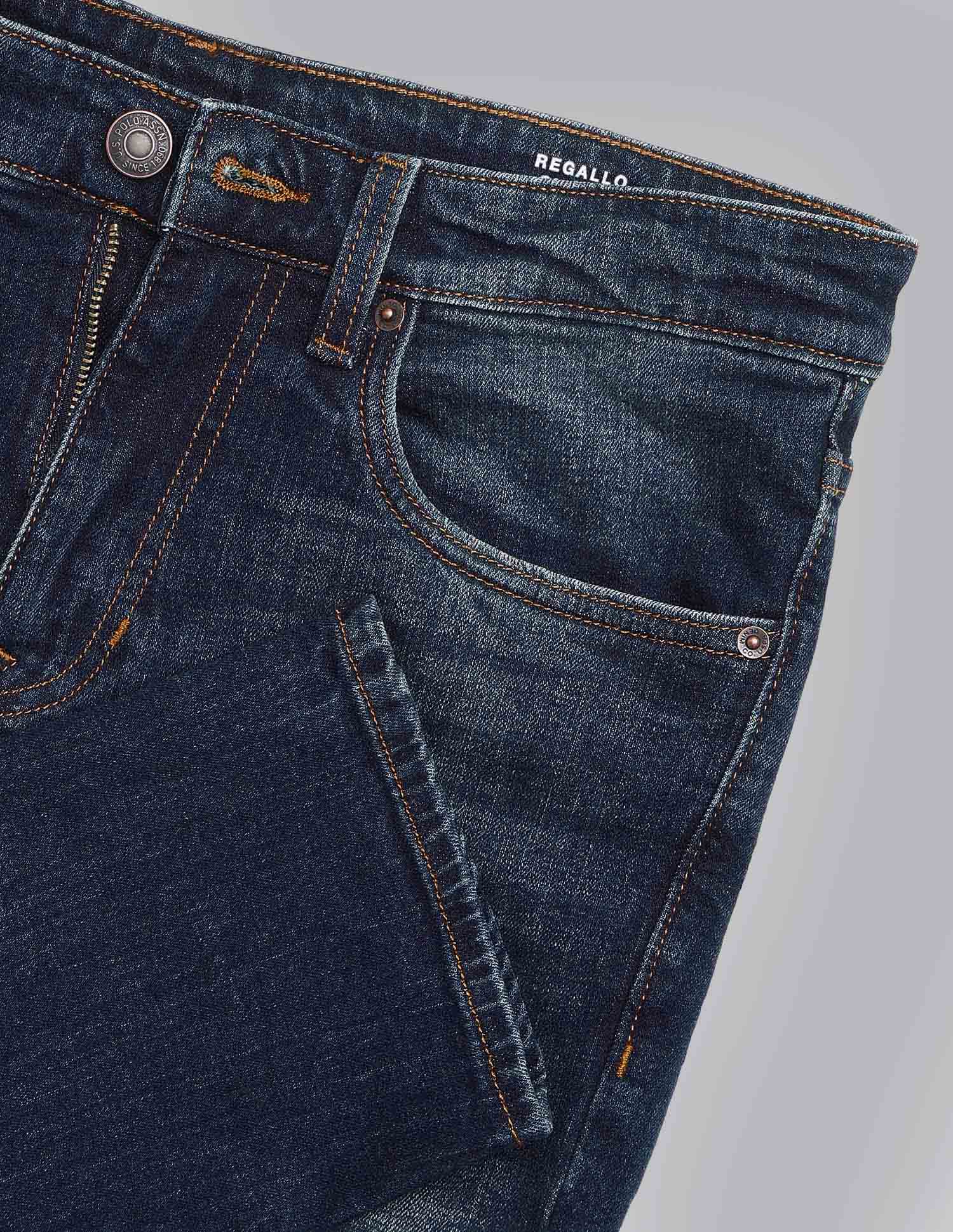 Regallo Skinny Fit Blue Jeans Mid Wash - U.S. Polo Assn. India | Large