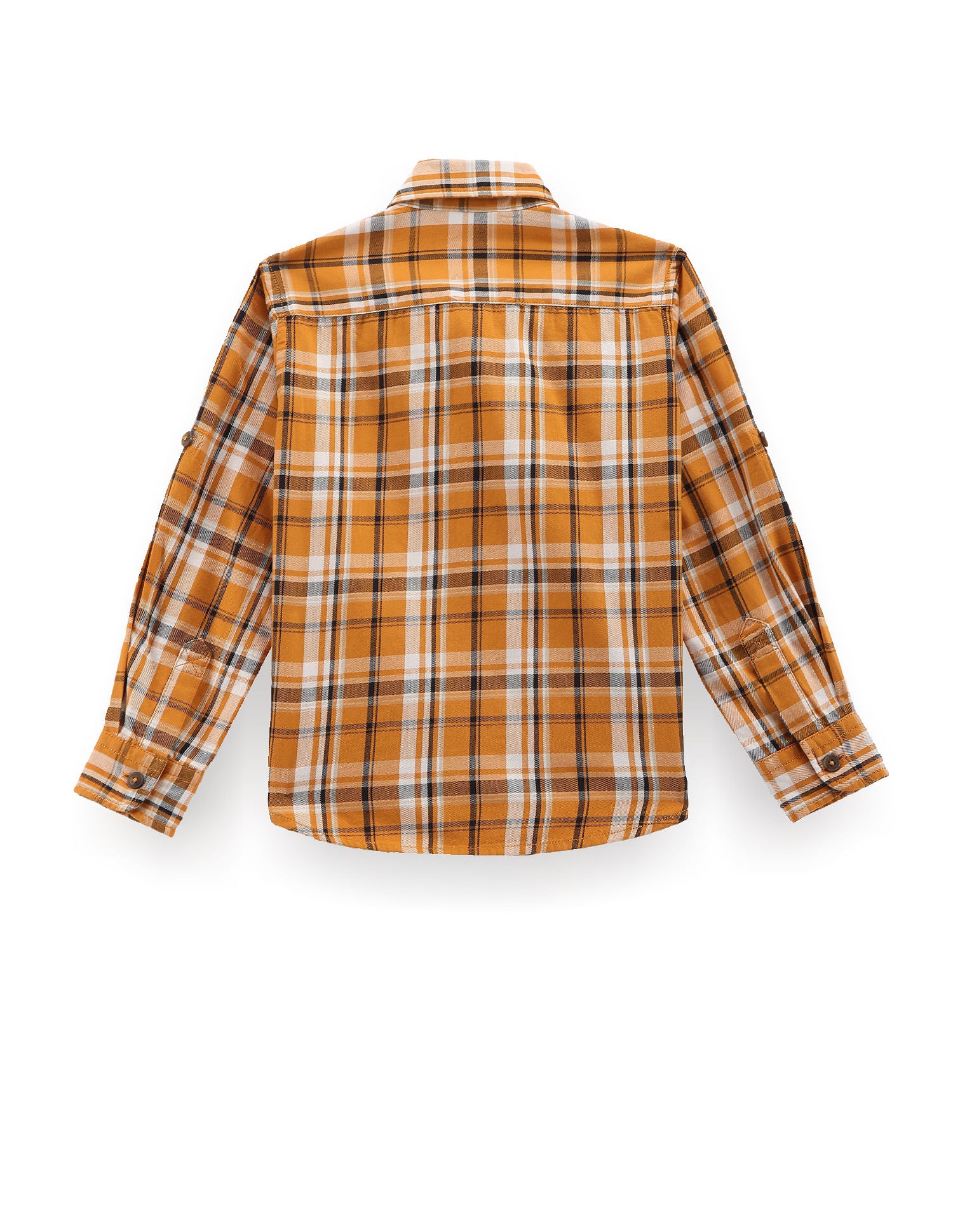 Boys Tartan Check Twill Shirt Mustard - U.S. POLO ASSN. | Large