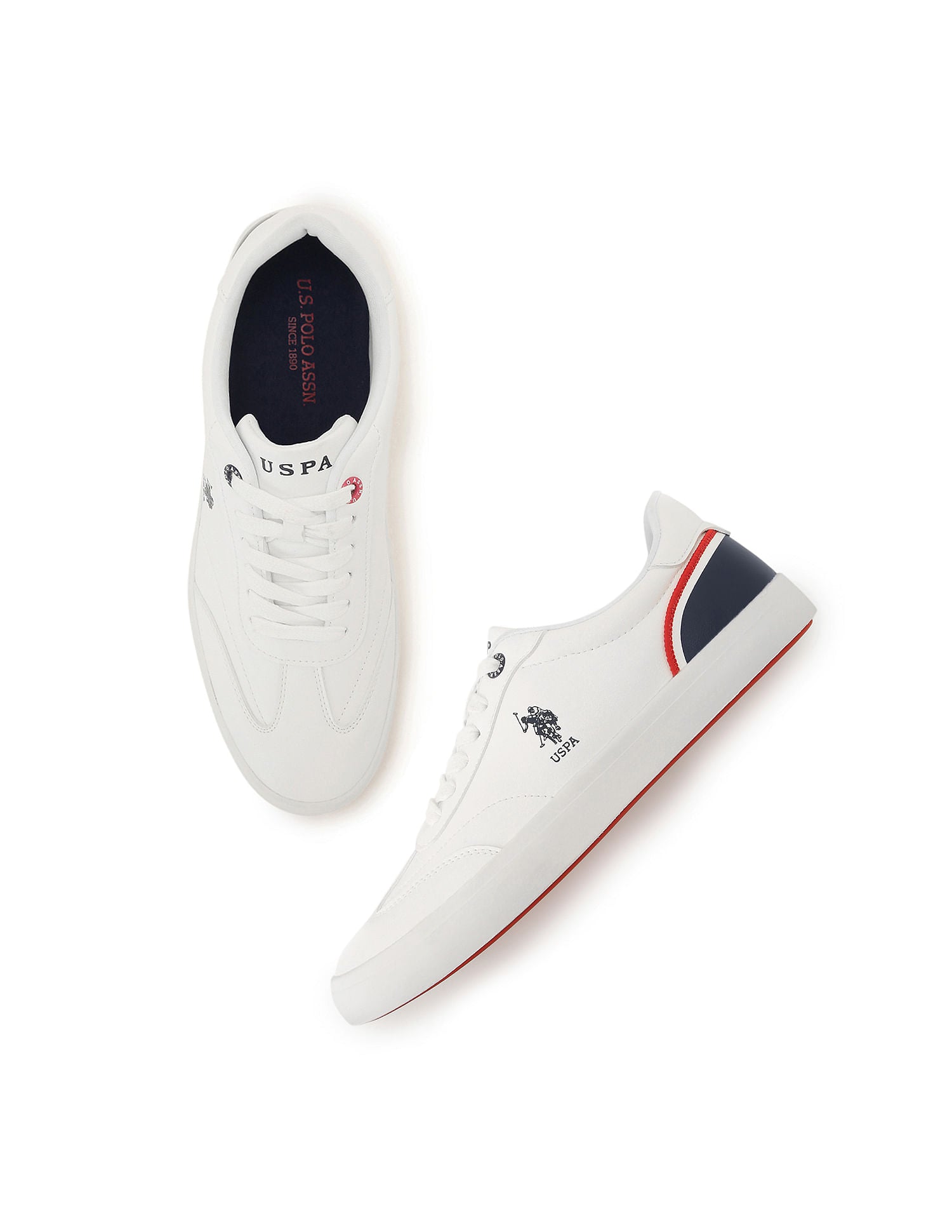 Men Solid Oskar 2.0 Sneakers Off White - U.S. Polo Assn. India | Large