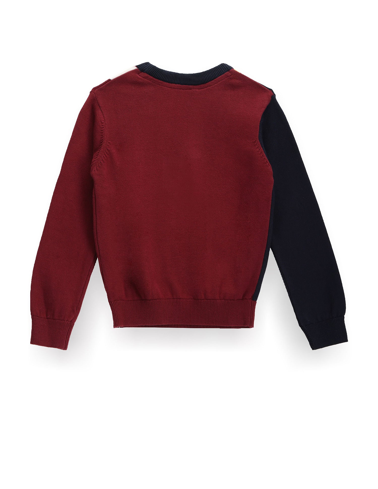 Boys Vertical Stripe Sweater Maroon - U.S. POLO ASSN. | Large