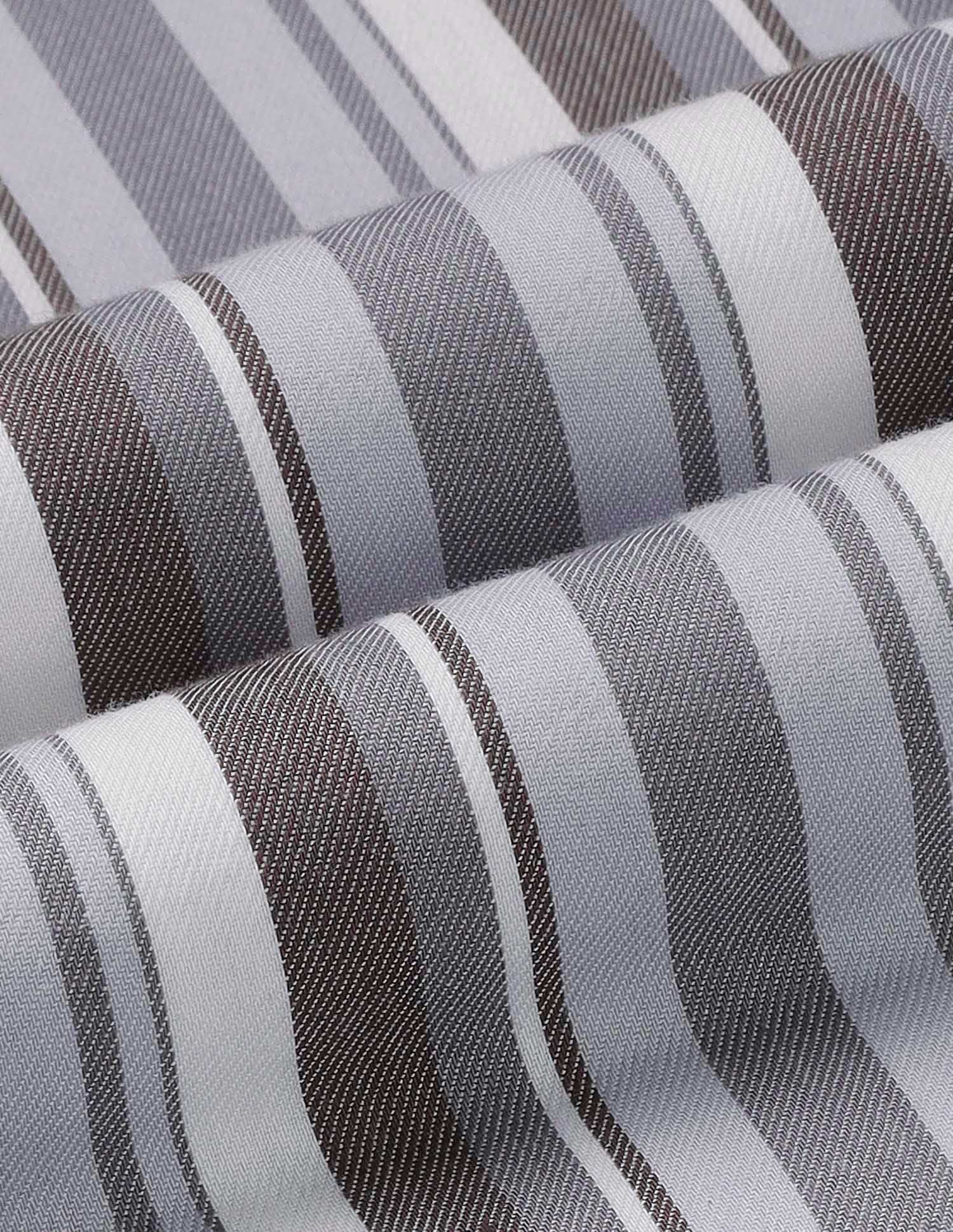 Vertical Striped Regular Fit Shirt Grey - U.S. POLO ASSN. | Large