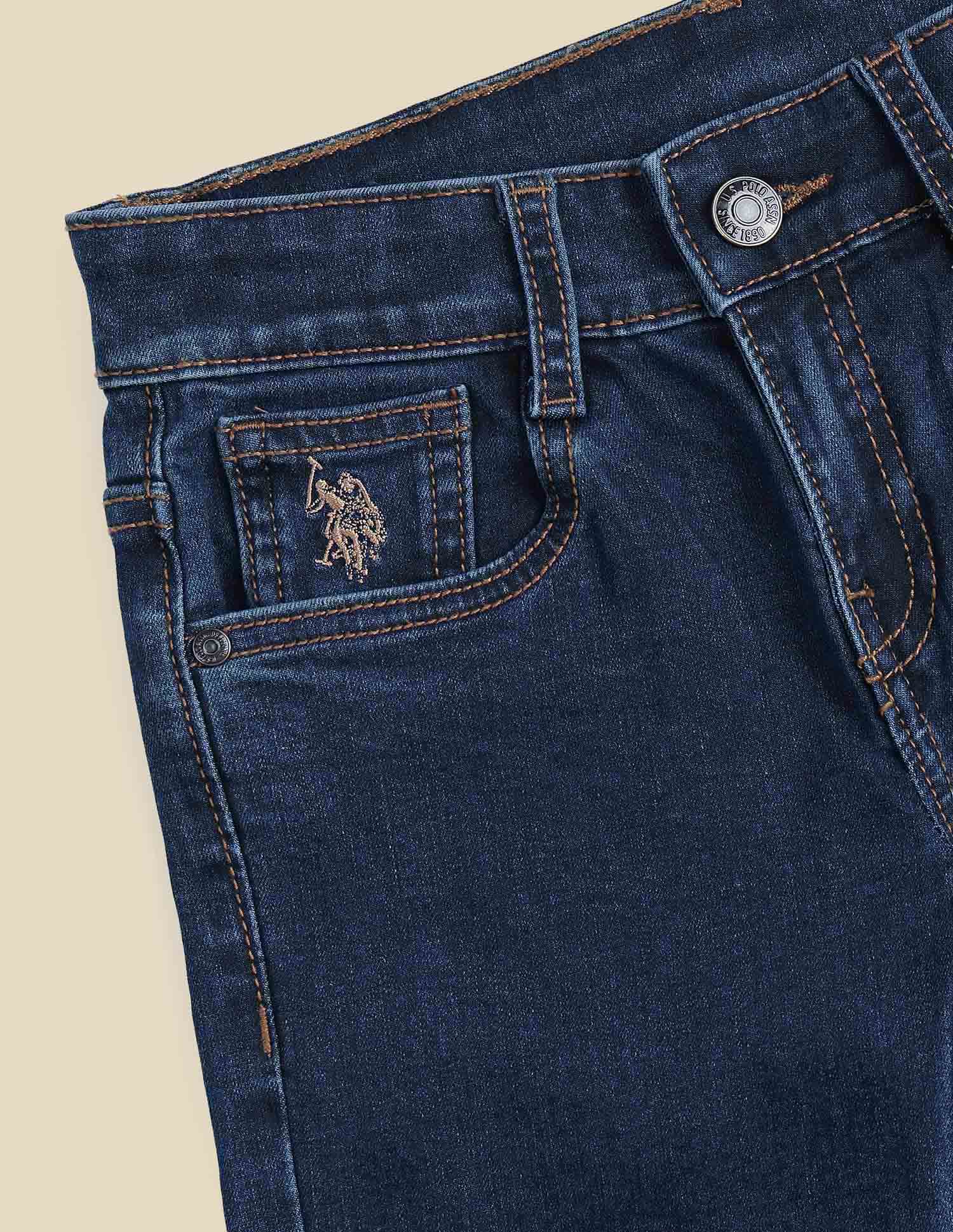Boys Slim Fit Blue Jeans Dark Blue - U.S. POLO ASSN. | Large
