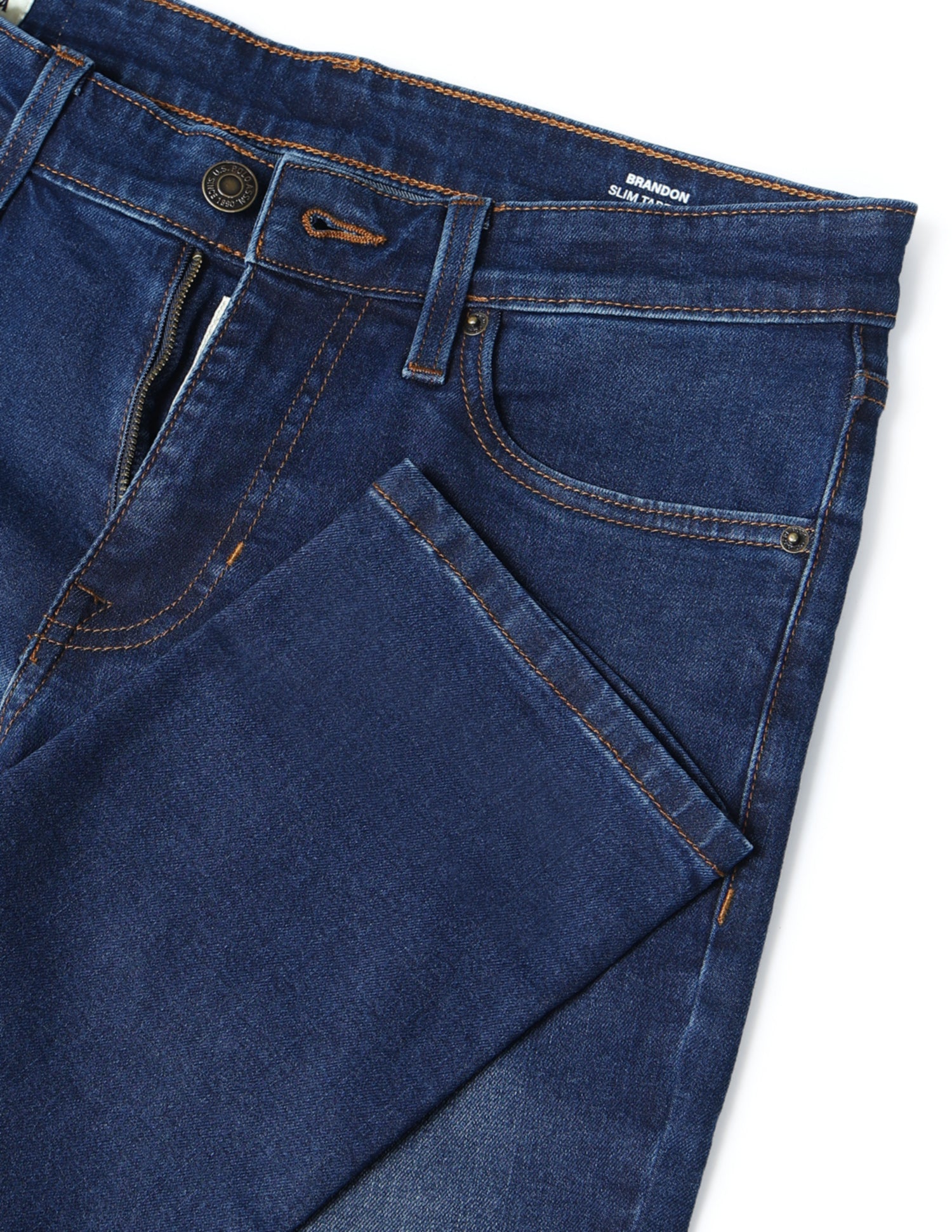 Brandon Slim Tapered Fit Blue Jeans Indigo - U.S. POLO ASSN. | Large