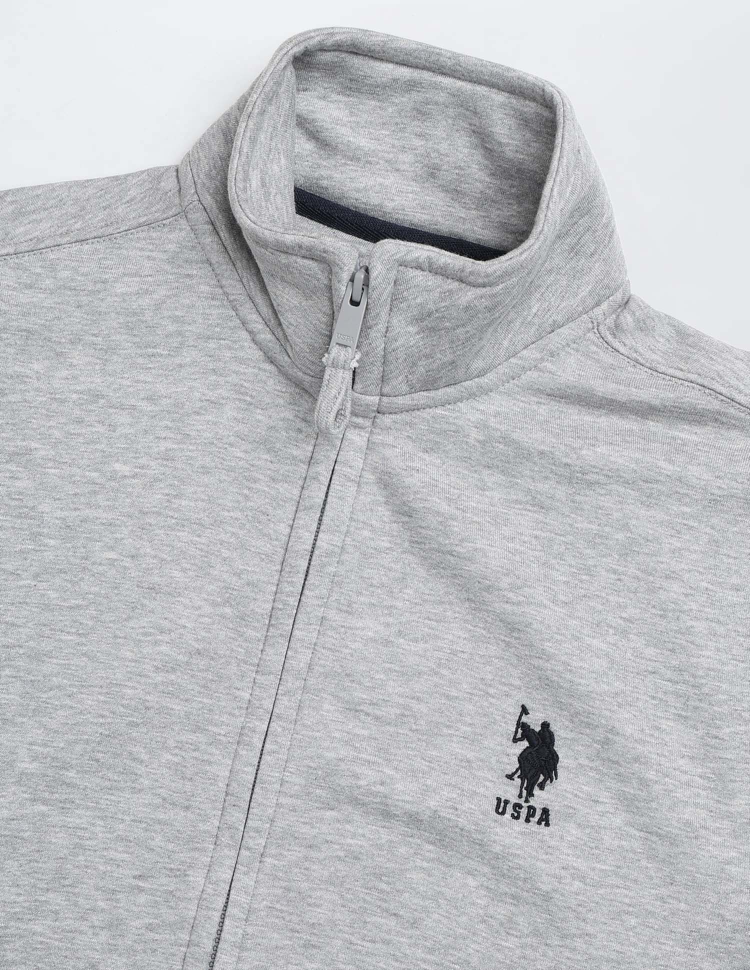 Heathered Regular Fit Sweatshirt Grey - U.S. POLO ASSN. | Large