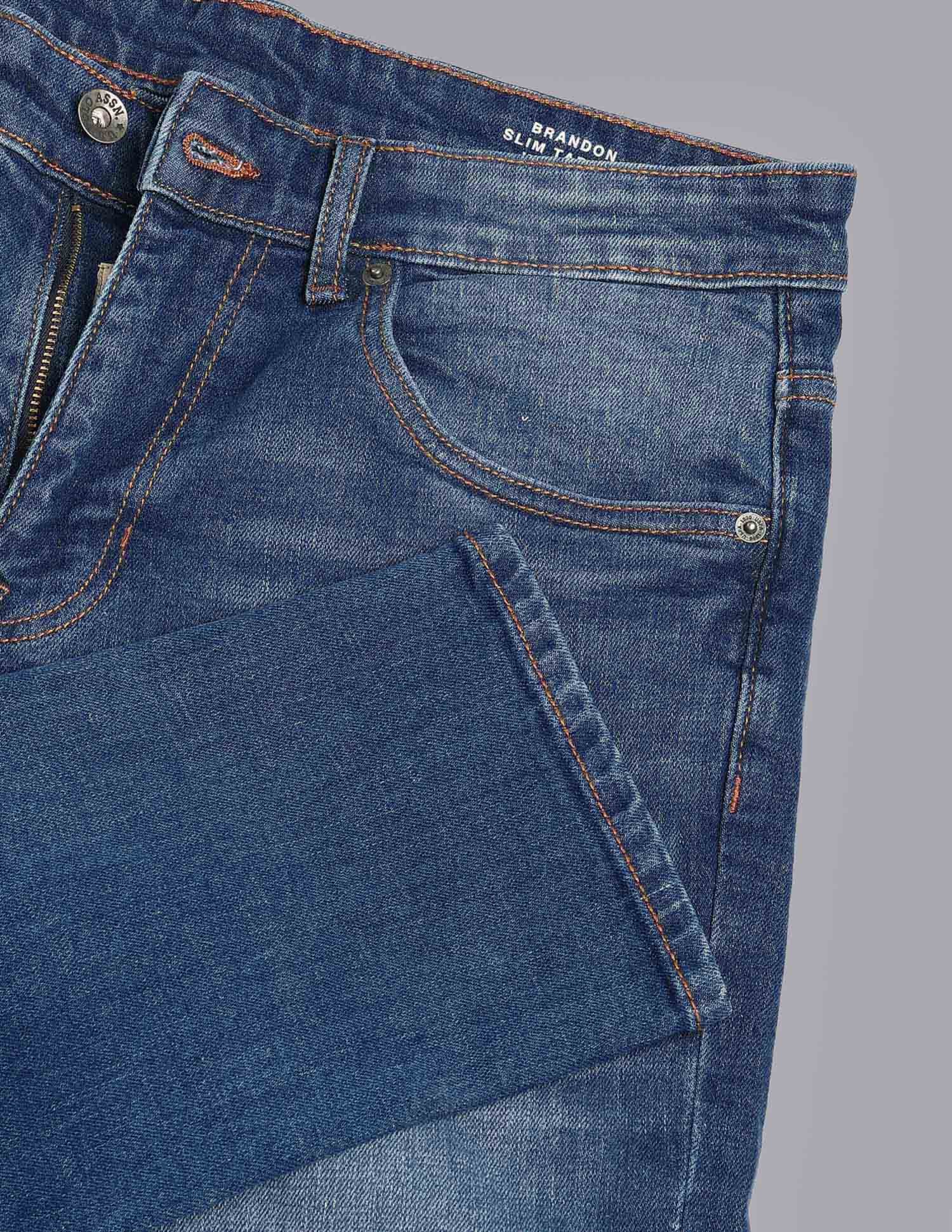 Brandon Slim Tapered Fit Blue Jeans Blue - U.S. POLO ASSN. | Large