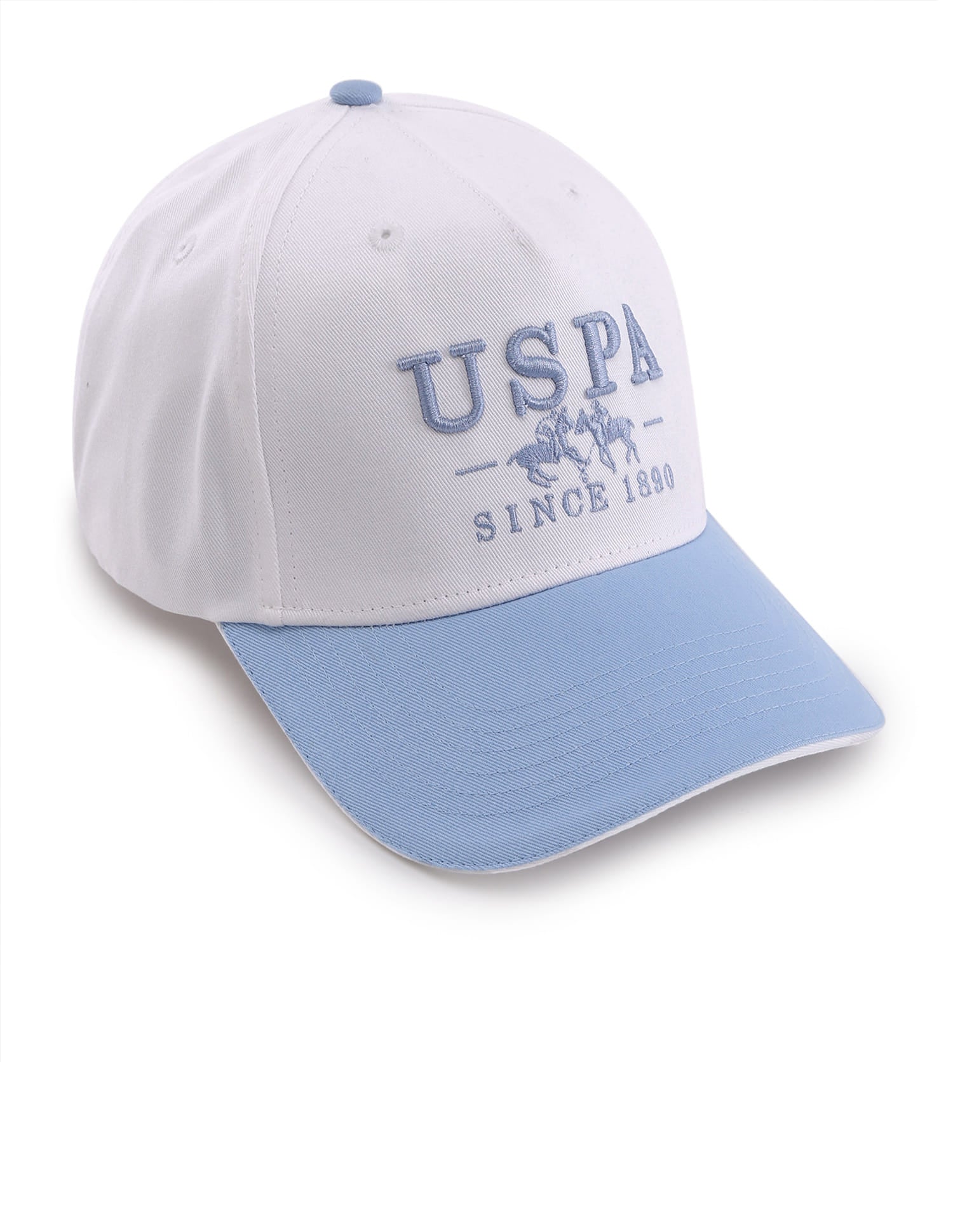Brand Embroidered Twill Cap White - U.S. Polo Assn. India | Large