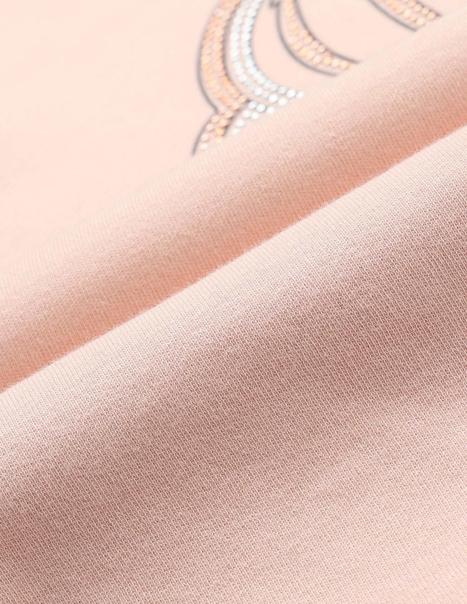 Girls Stud Detailed Relaxed Fit T-Shirt Pink - U.S. POLO ASSN. | Large