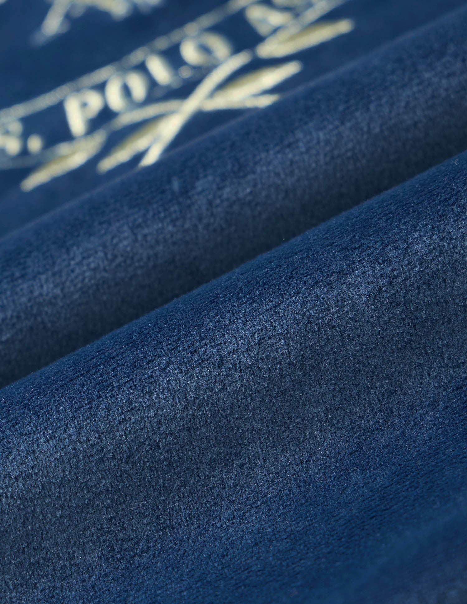 Relaxed Fit Velvet Sweatshirt Blue - U.S. POLO ASSN. | Large