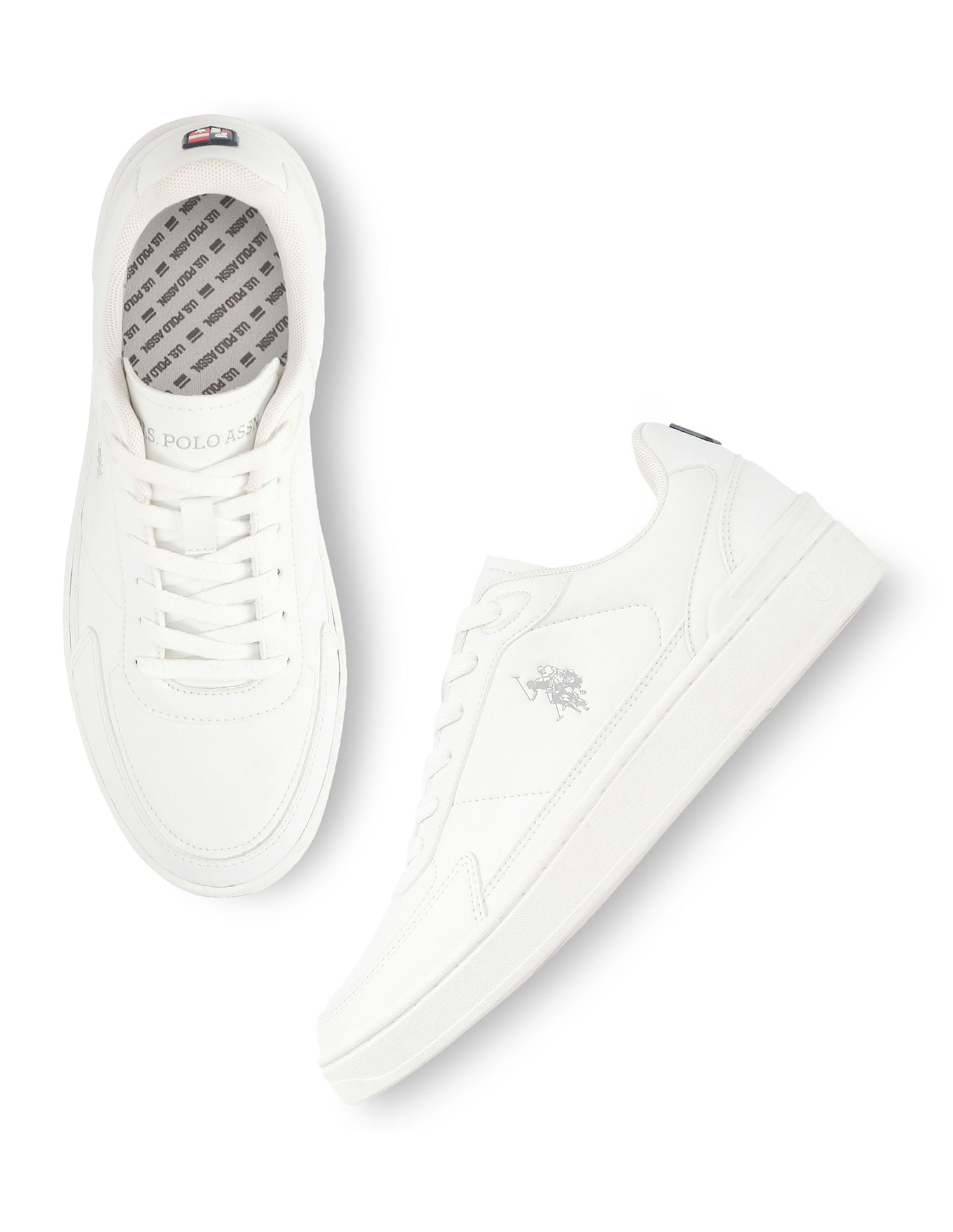 Men Round Toe Crest Sneakers White - U.S. POLO ASSN. | Large
