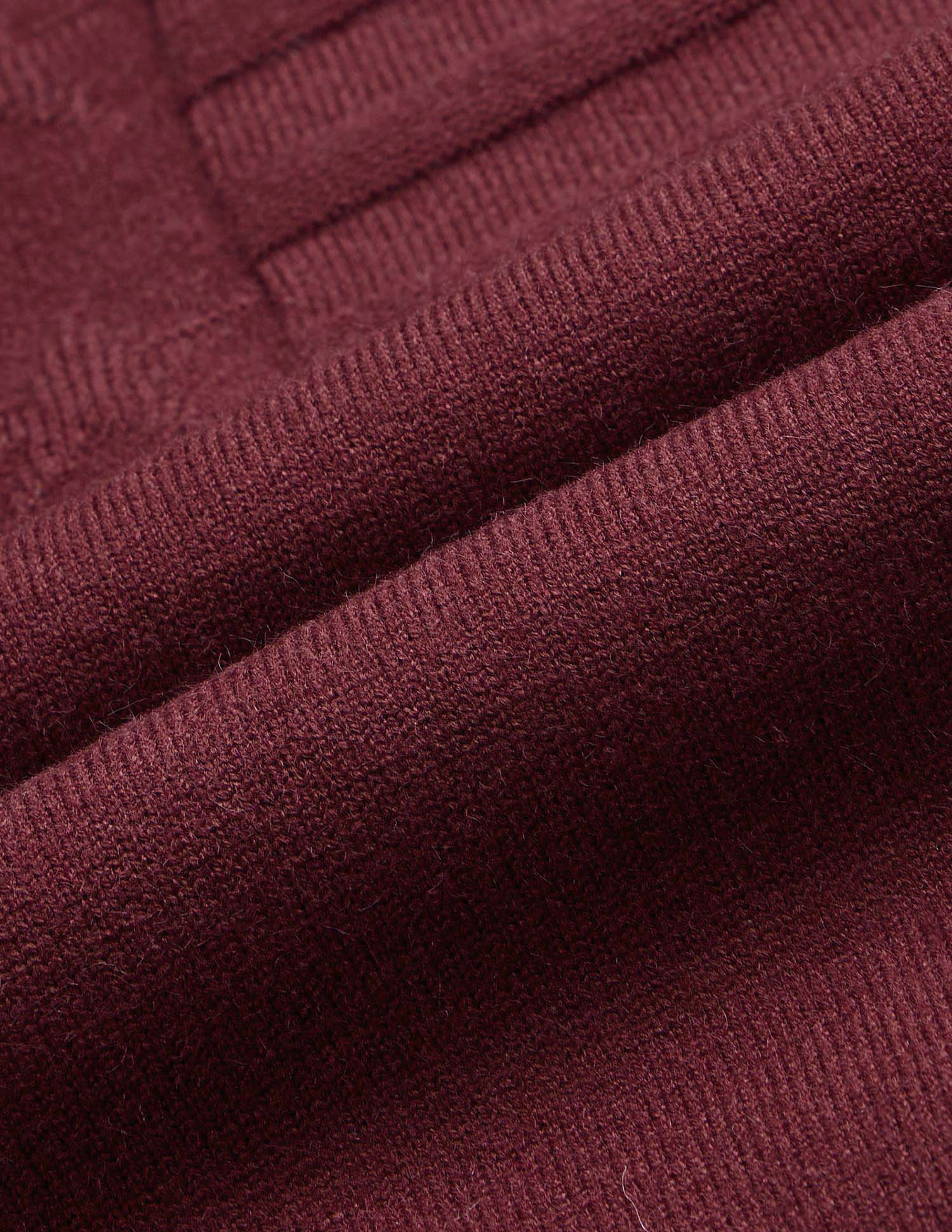 Graphic Patterned Knit Regular Fit Sweater Maroon - U.S. POLO ASSN. | Large