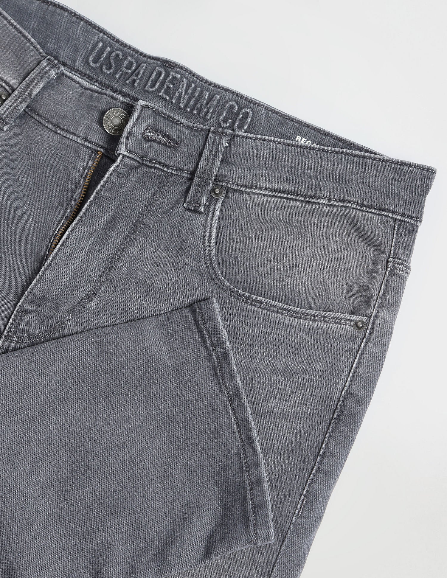 Regallo Skinny Fit Stone Wash Jeans Grey - U.S. POLO ASSN. | Large