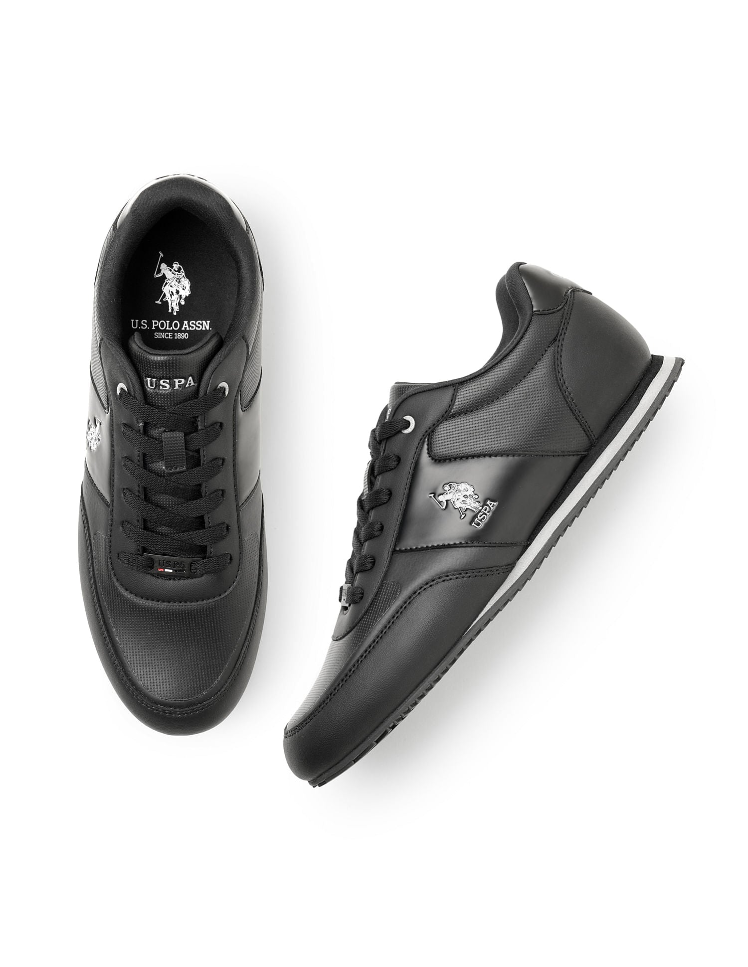 Men Marvin 2.0 Black Work Casuals Lace Up Shoes Black - U.S. Polo Assn. India | Large
