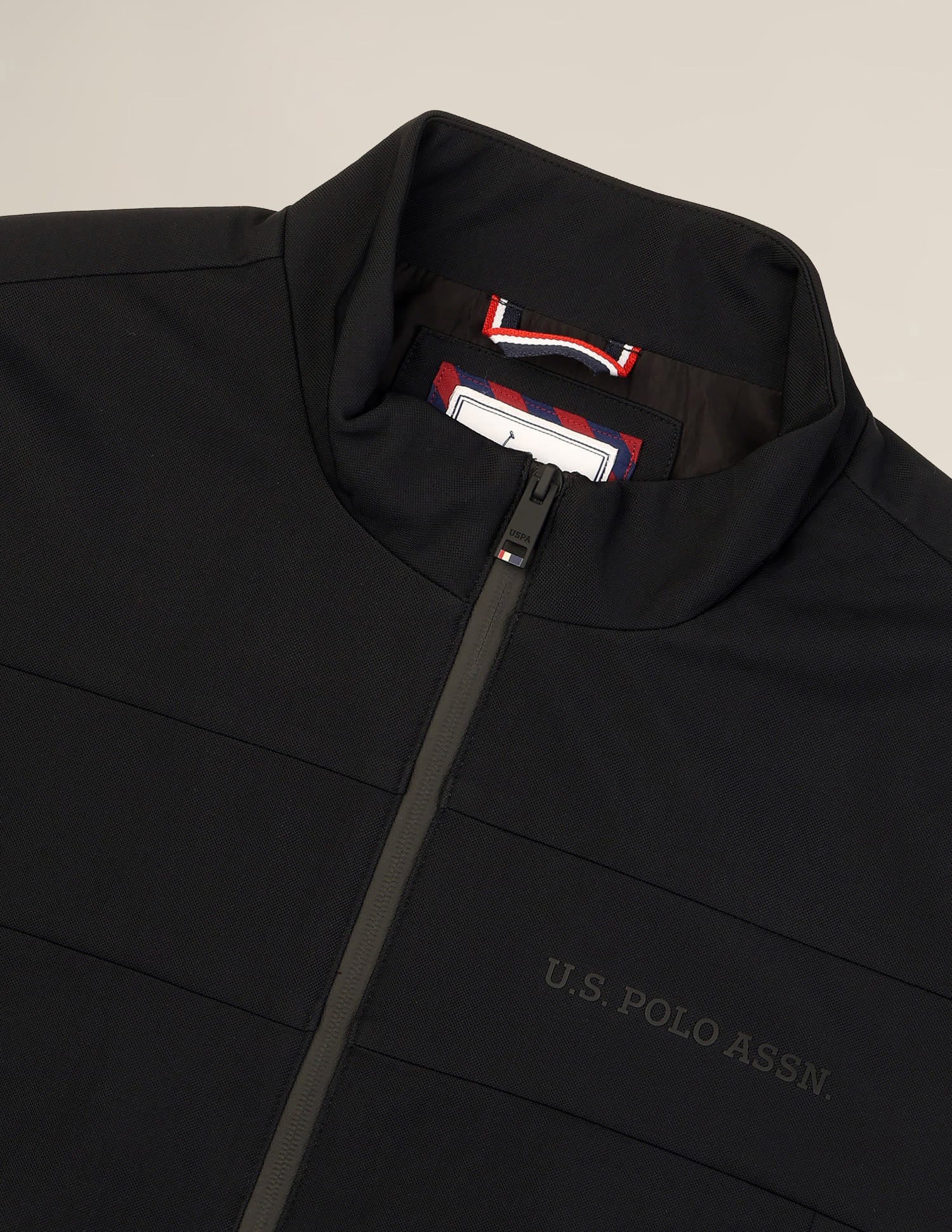 Solid Regular Fit Jacket Black - U.S. Polo Assn. India | Large