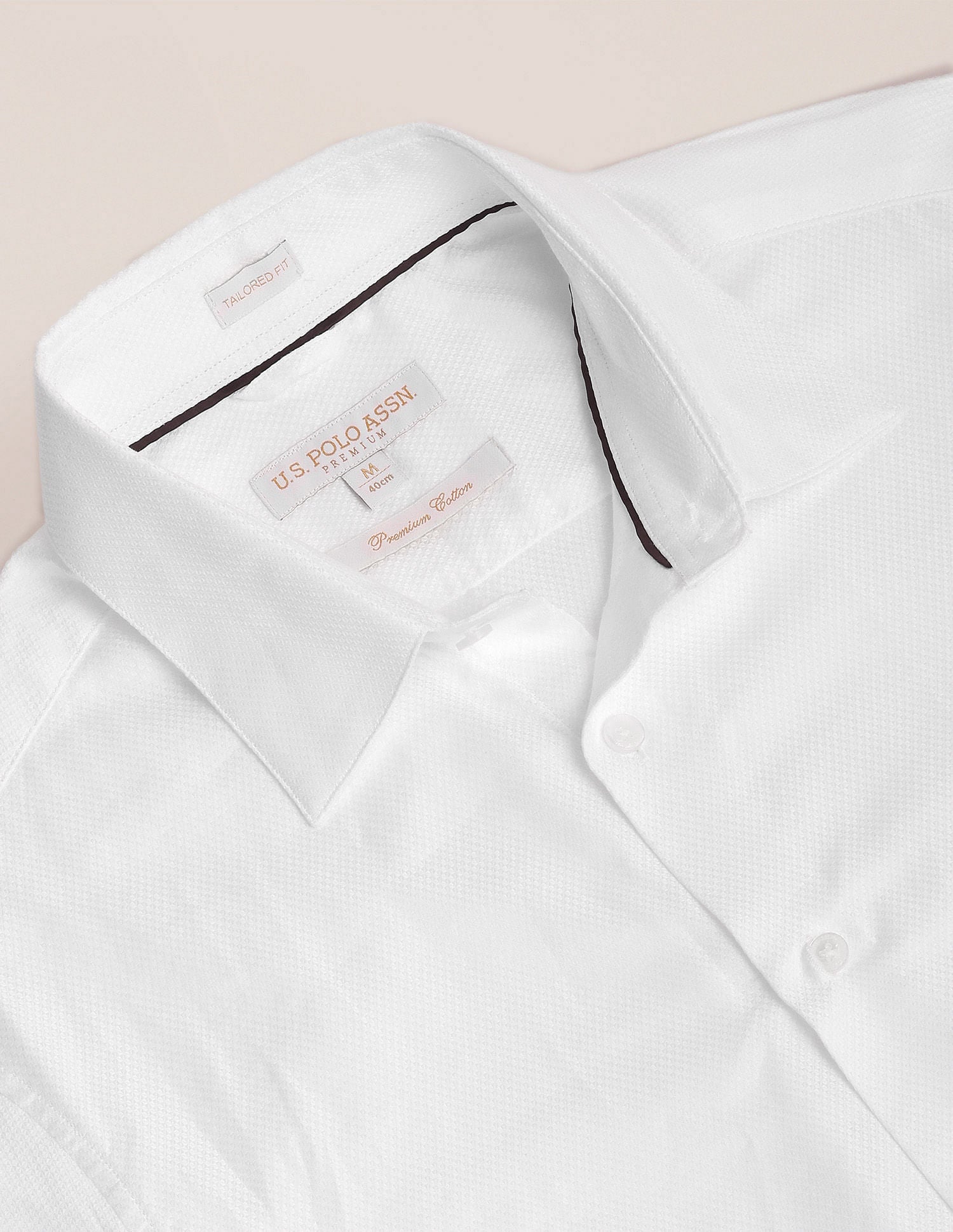 Geometric Dobby Shirt White - U.S. Polo Assn. India | Large