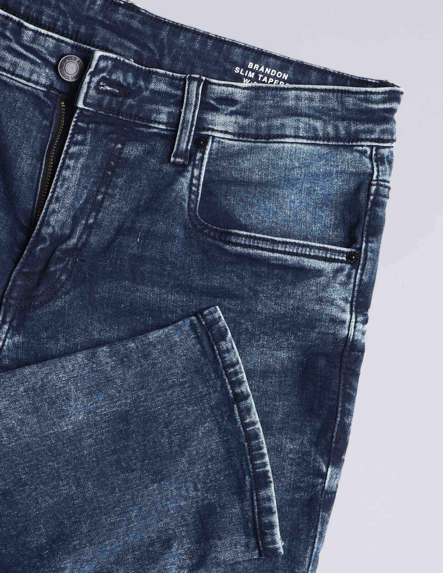 Brandon Slim Tapered Fit Blue Jeans Blue - U.S. POLO ASSN. | Large