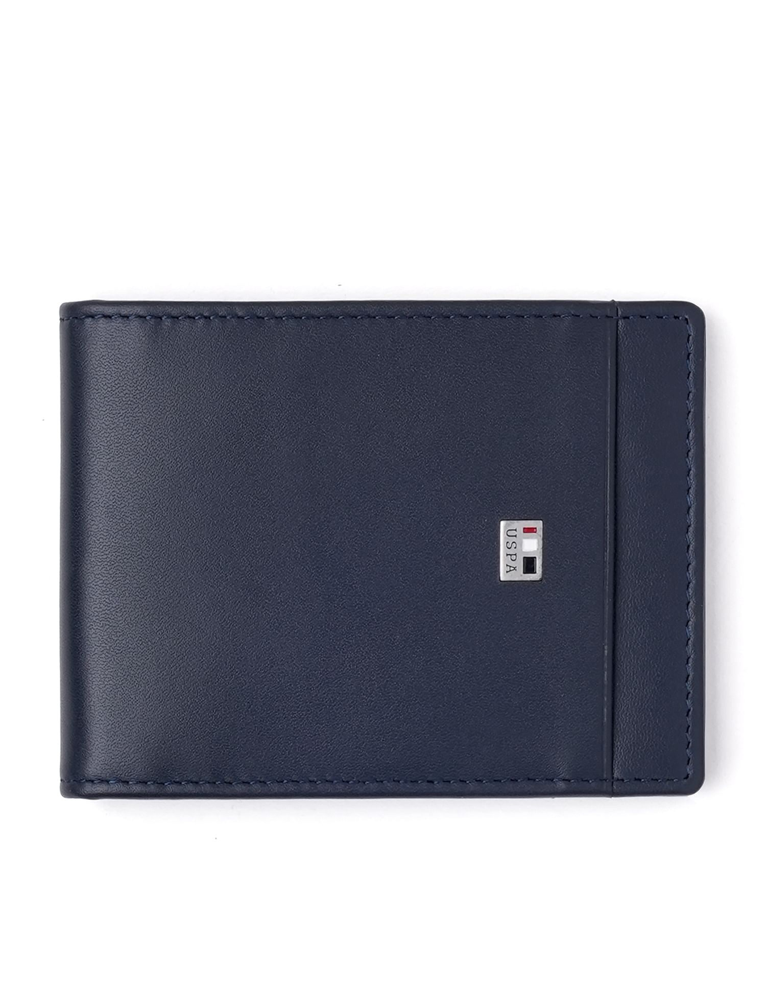 Muster Bi-Fold Solid Wallet Navy - U.S. POLO ASSN. | Large