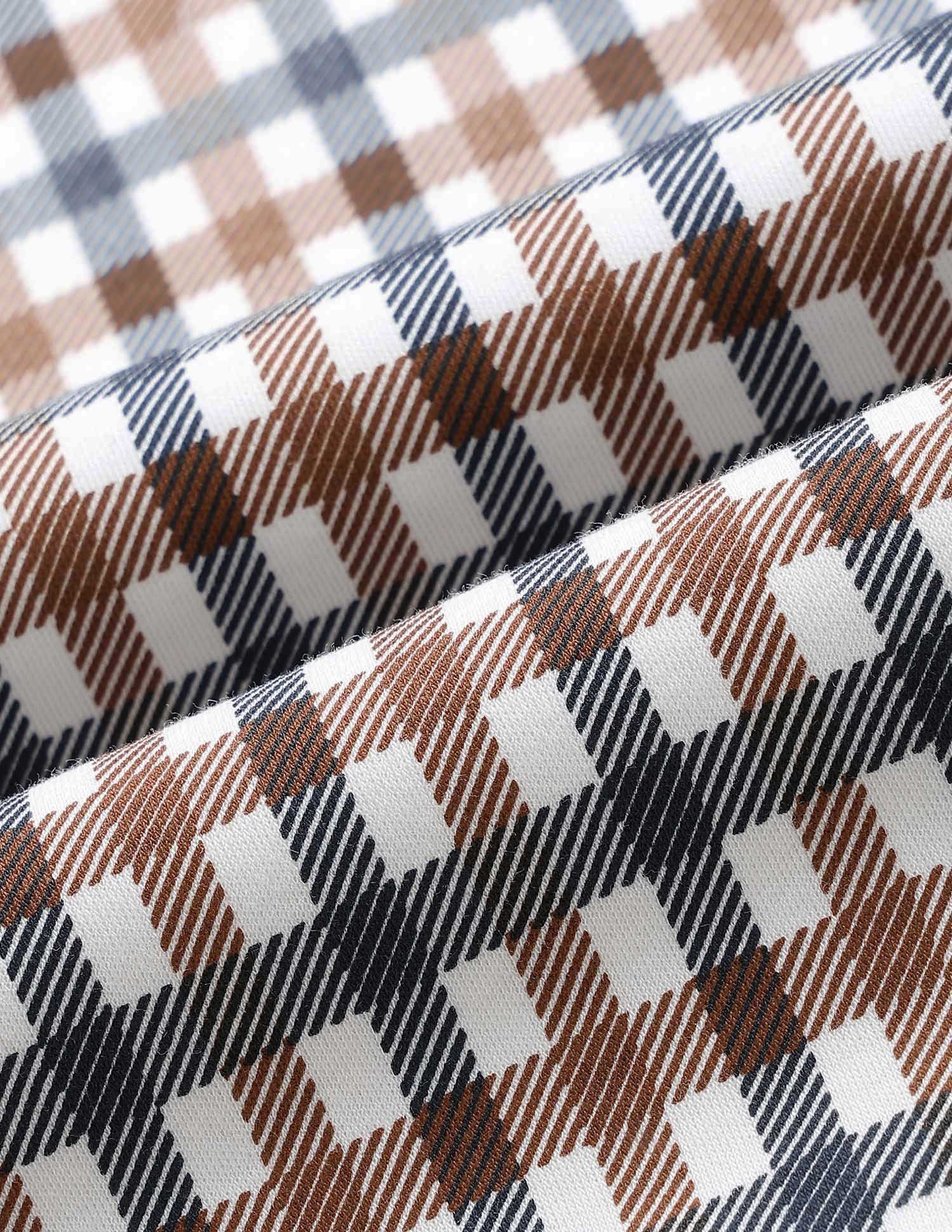 Checked Equestrian Aisle Theater Polo Shirt Light Brown - U.S. POLO ASSN. | Large