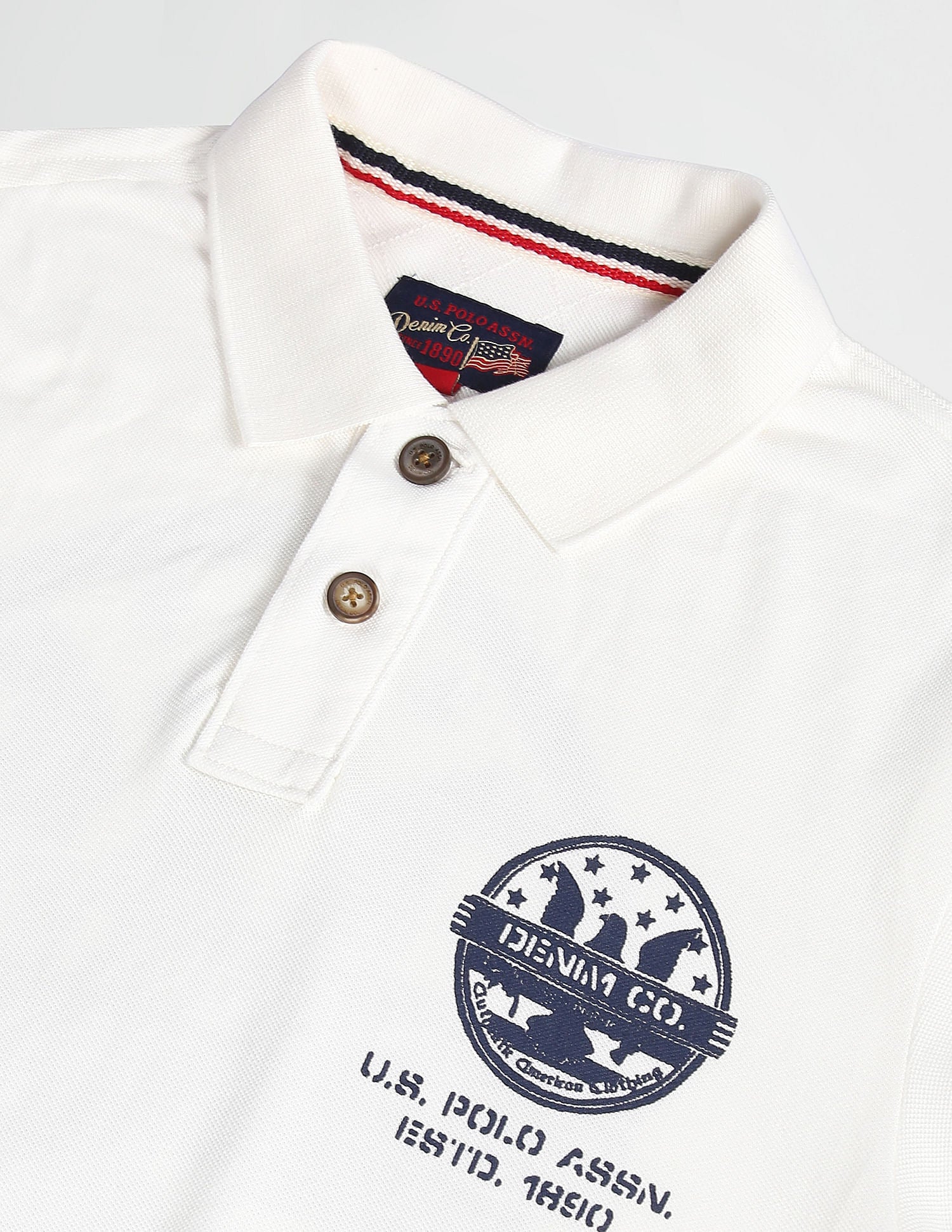Short Sleeve Solid Polo Shirt Off White - U.S. POLO ASSN. | Large