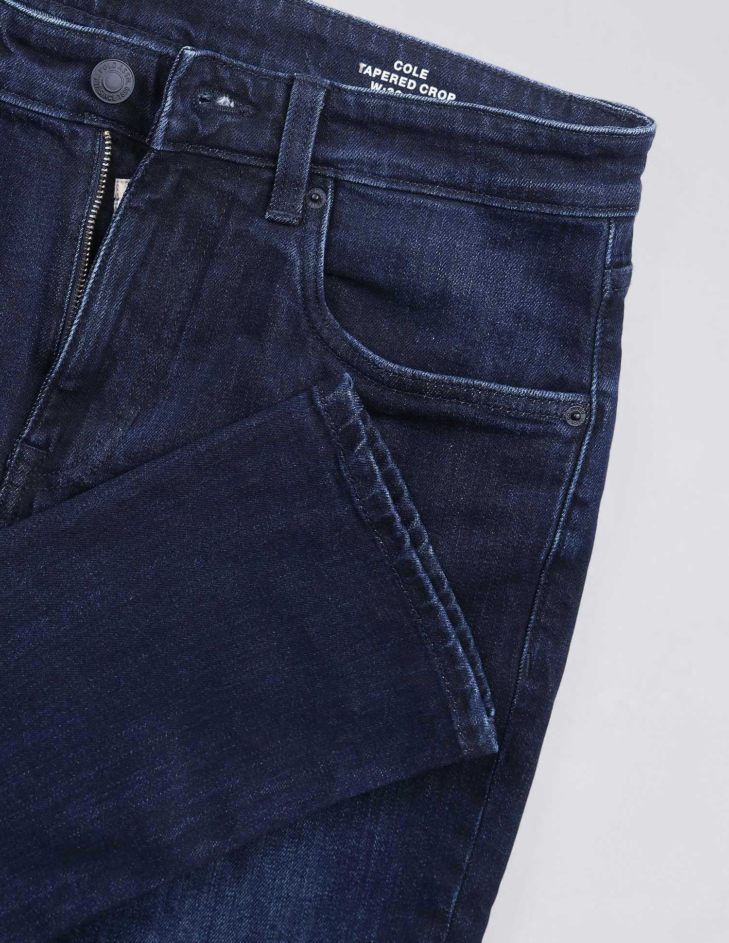 Cole Comfort Cropped Fit Blue Jeans Blue - U.S. Polo Assn. India | Large