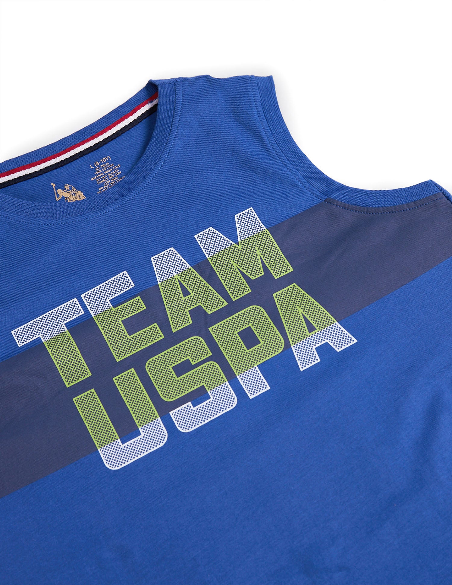 Brand Print Cotton IKEB Lounge T-Shirt - Pack Of 1 Blue - U.S. POLO ASSN. | Large