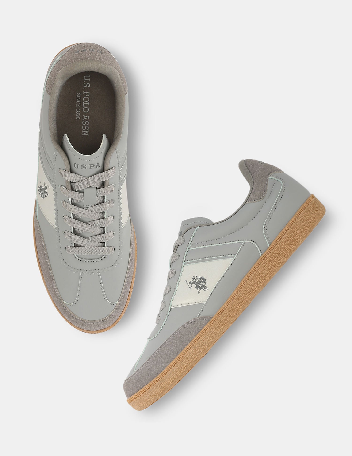 Men Gaffer Colourblocked Sneakers Grey - U.S. POLO ASSN. | Large